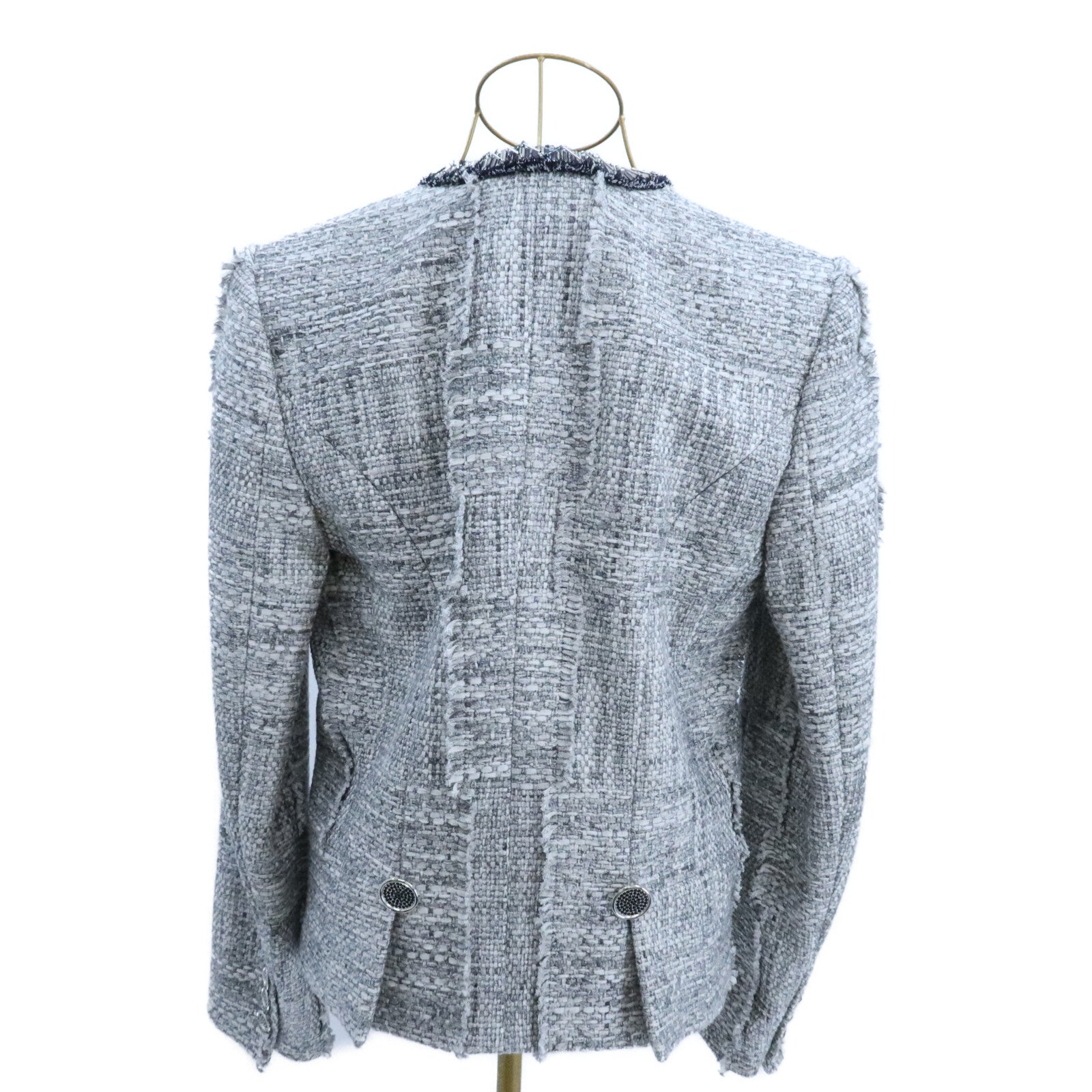 LOUIS VUITTON Cotton/Wool Collarless Jacket外套