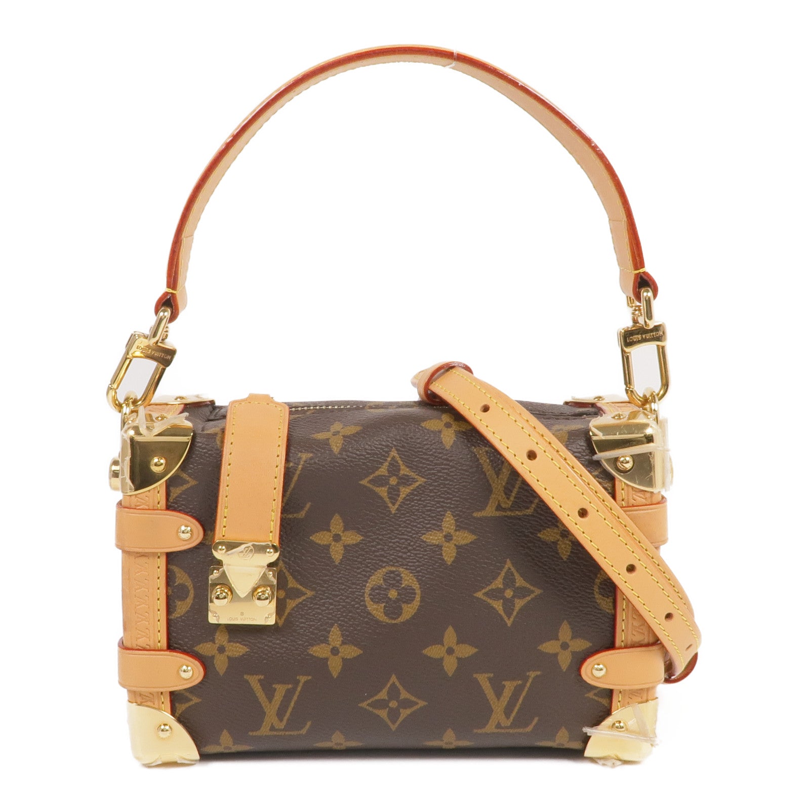 LOUIS VUITTON Monogram Side Trunk PM金扣手挽肩背兩用袋