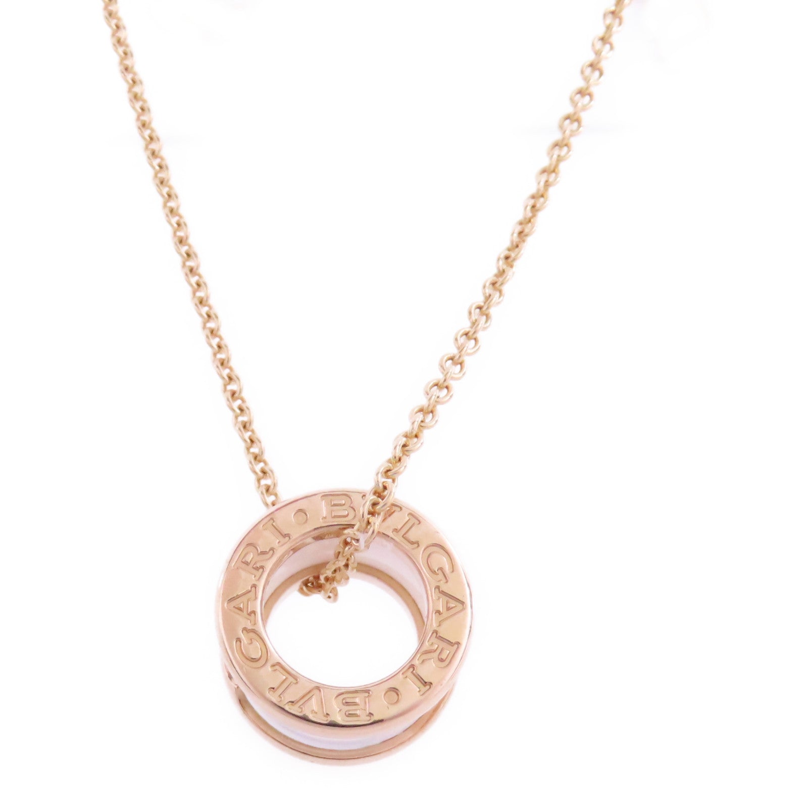 BVLGARI 【激減優惠】18K玫瑰金/陶瓷B.zero1 Necklace項鏈