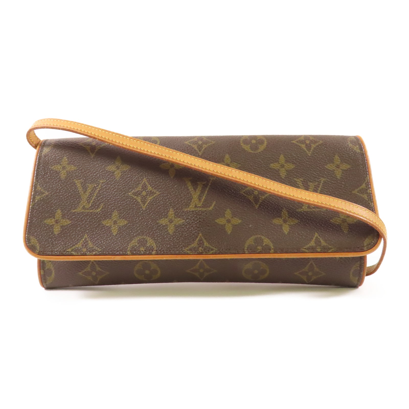 LOUIS VUITTON LV GHW Pochette Twin GM Shoulder Bag M51852 Monogram Brown