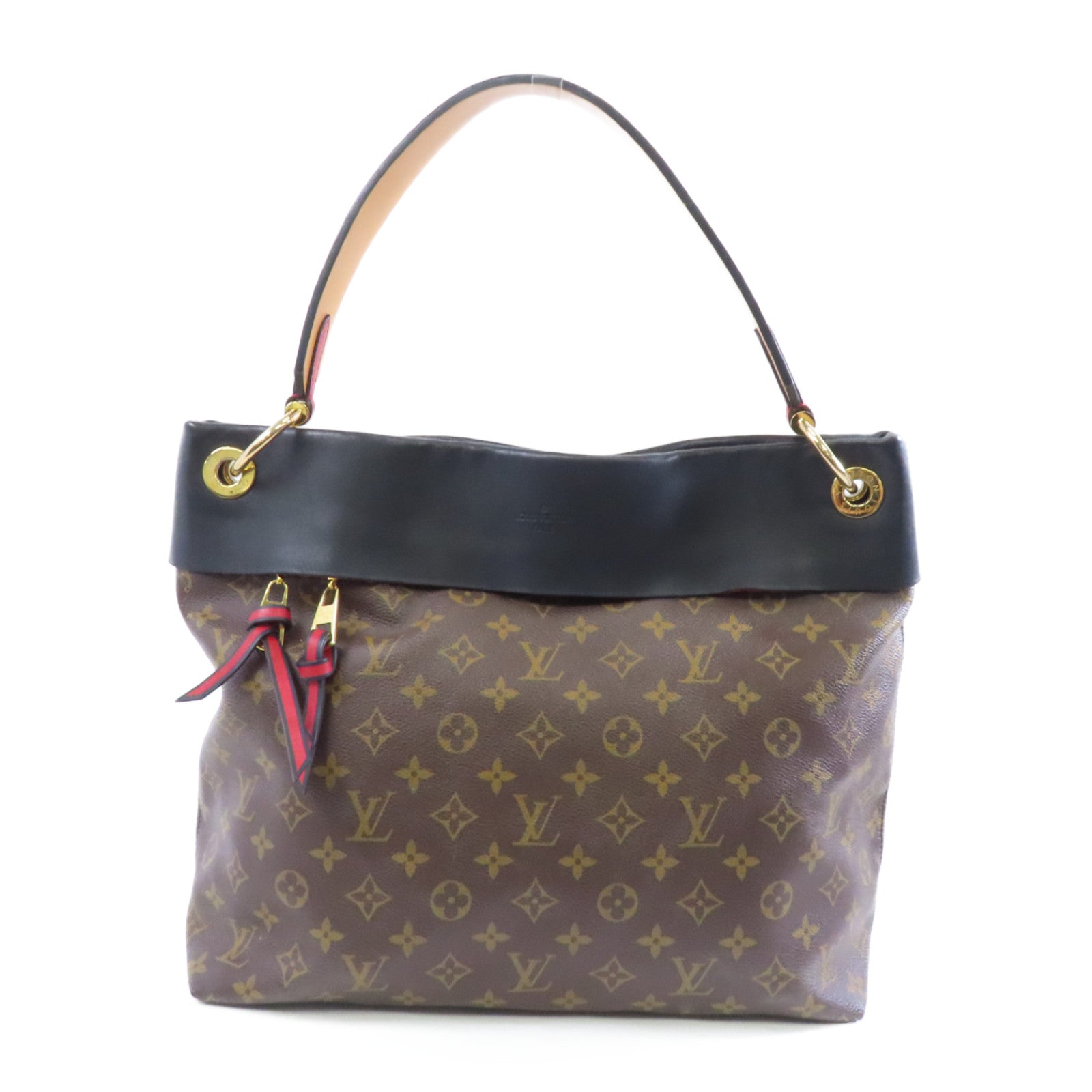 LOUIS VUITTON 【激減優惠】Monogram Tuileries金扣肩背袋啡色/黑色