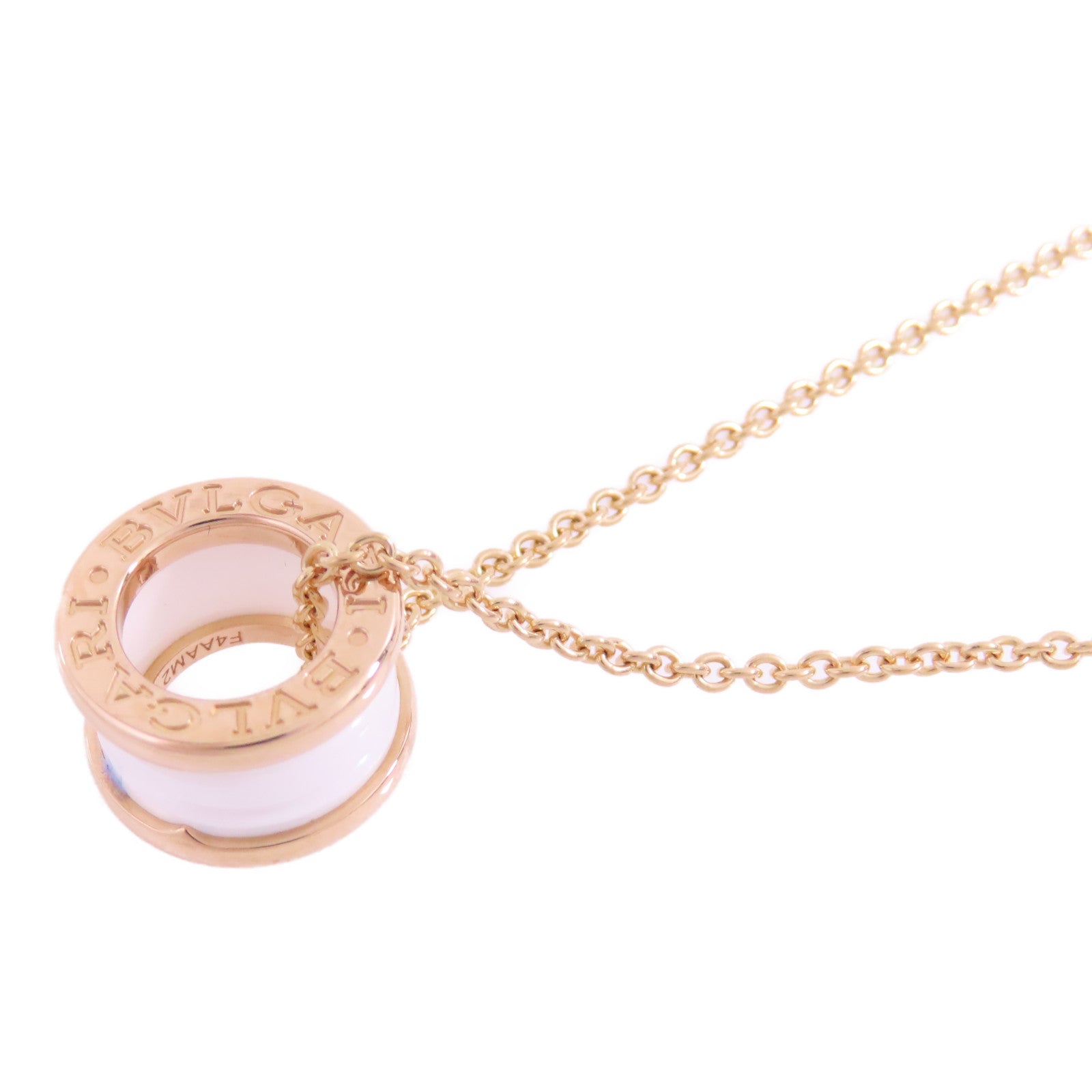 BVLGARI【激減優惠】 18K玫瑰金/陶瓷B.zero1 Necklace項鏈