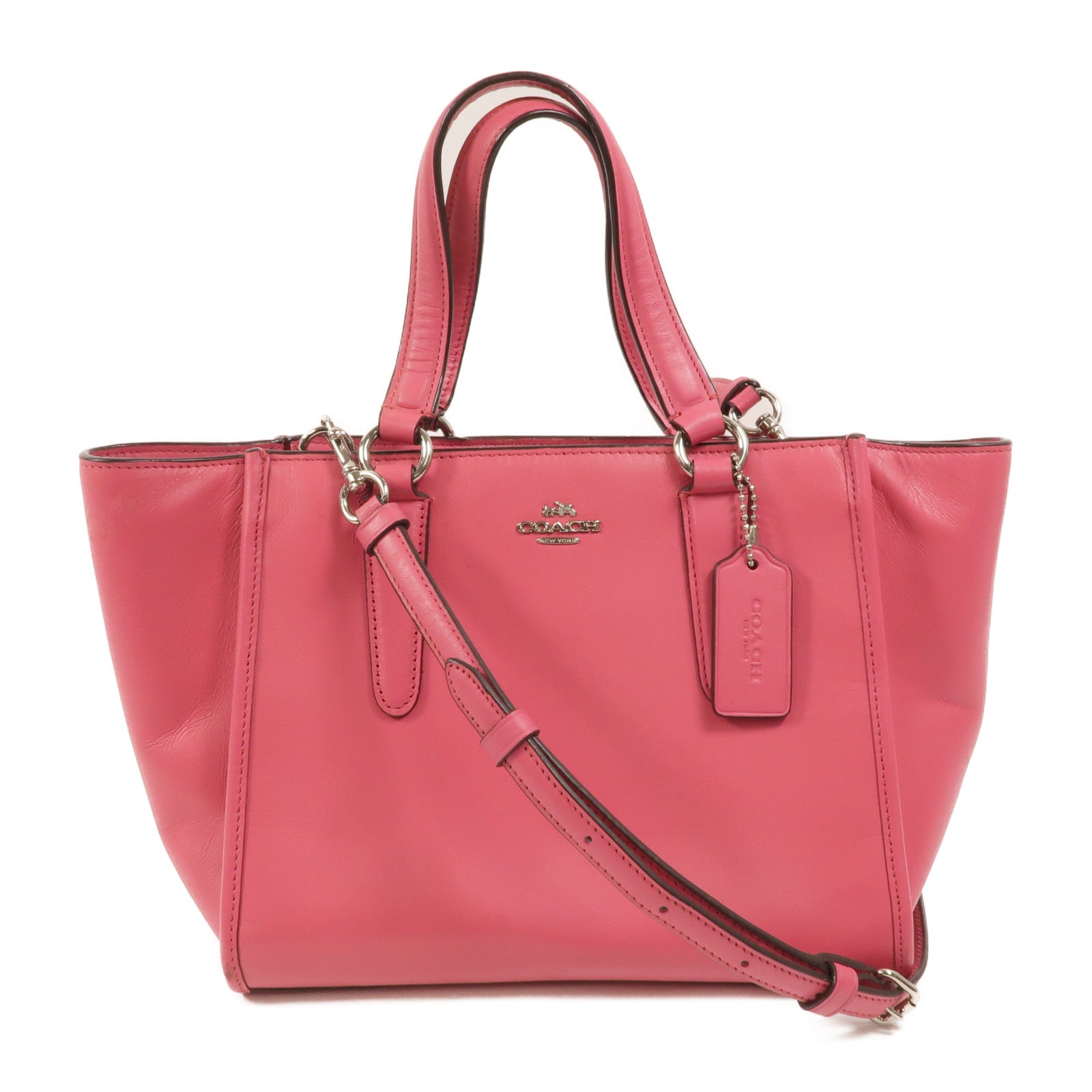 COACH 牛皮皮革2 Way Shoulder手挽肩背兩用袋