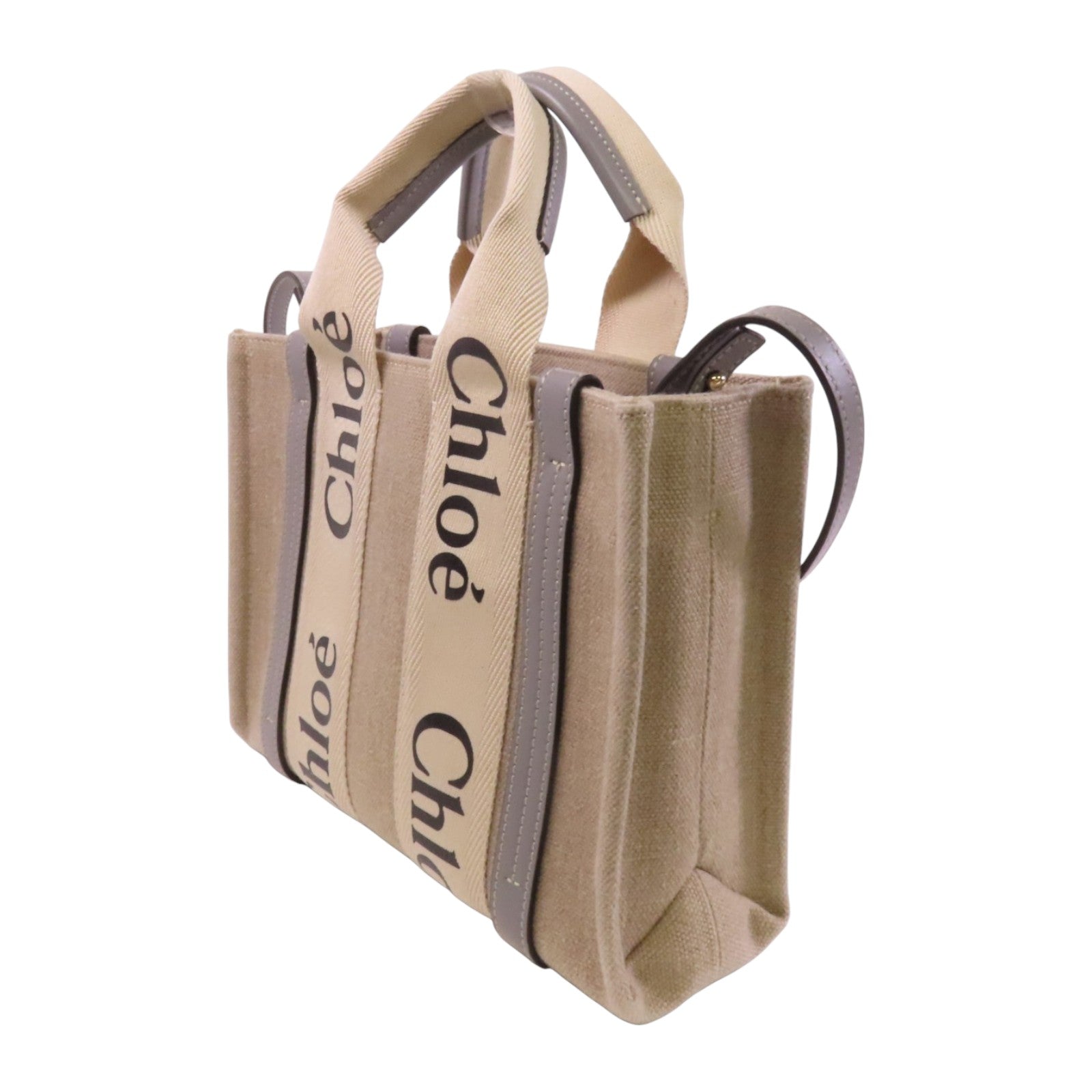 Chloe 帆布Woody Small手挽肩背兩用袋