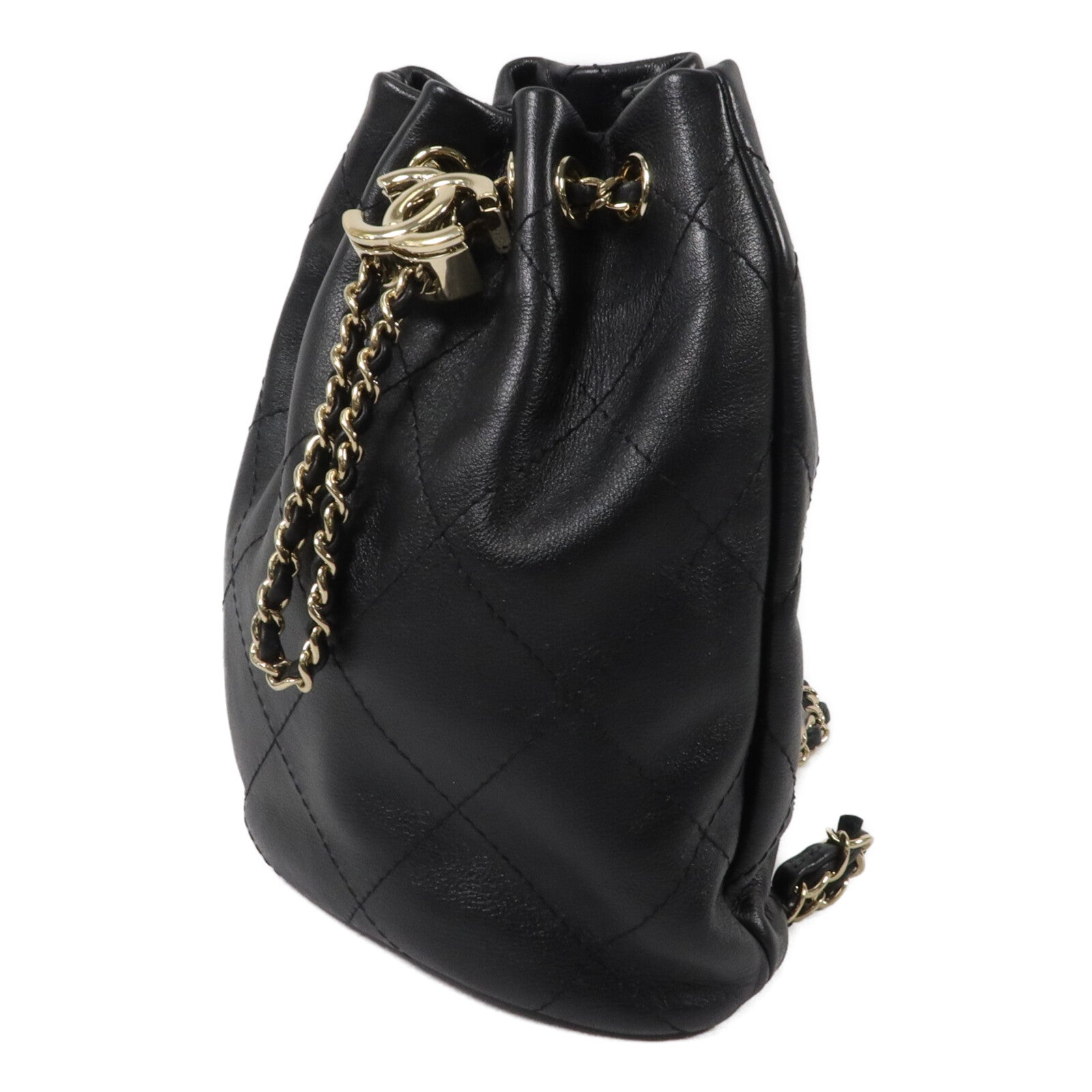CHANEL 牛皮皮革Bucket Backpack背包