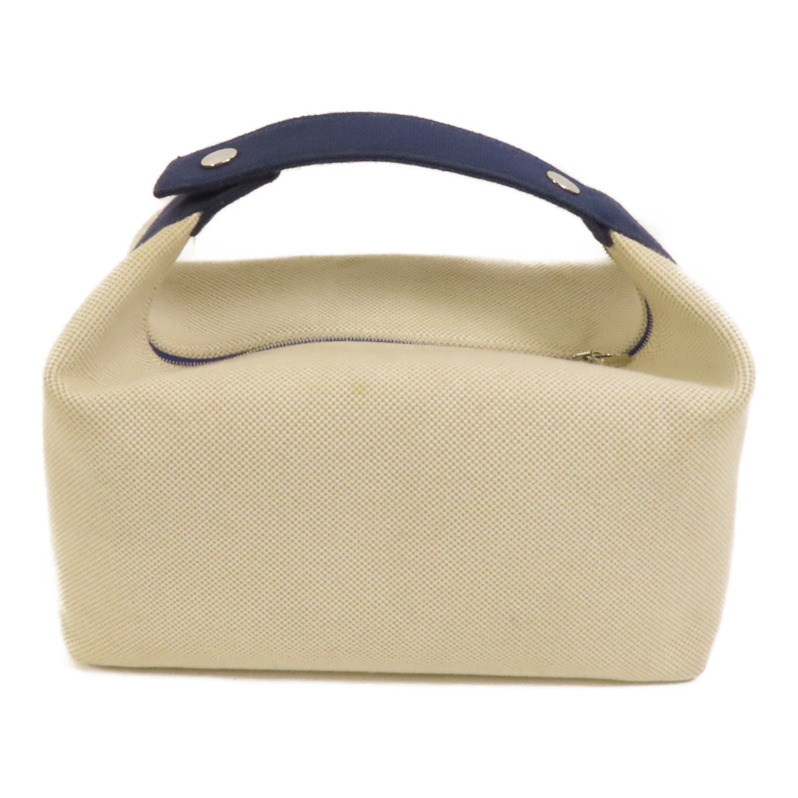 HERMES 帆布Bride A Brac Cabriole GM銀扣手挽袋