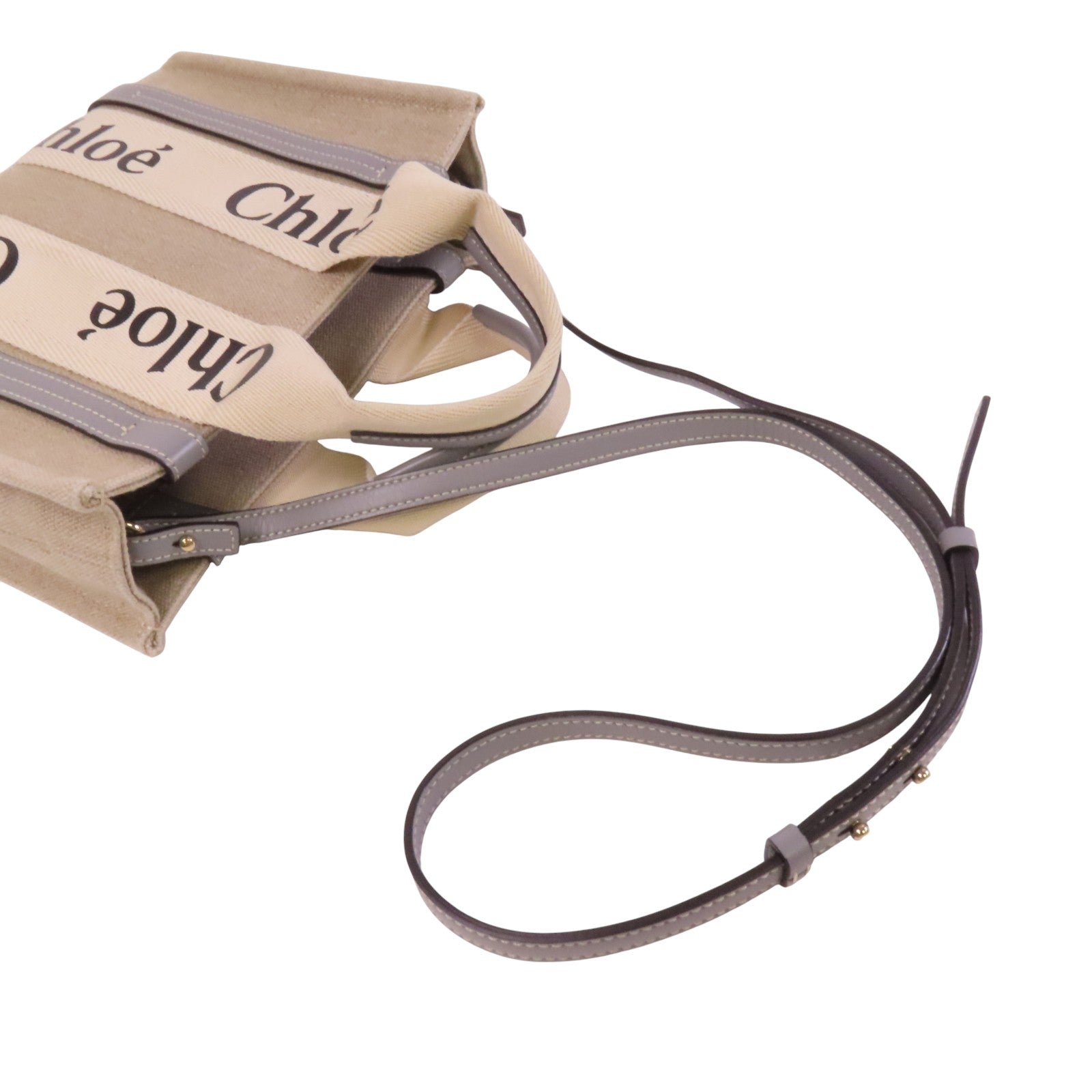 Chloe 帆布Woody Small手挽肩背兩用袋