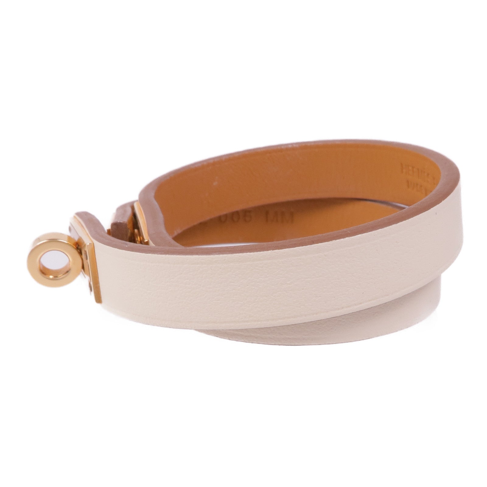 HERMES Swift皮革Kelly Double Tour金扣手鏈Nata