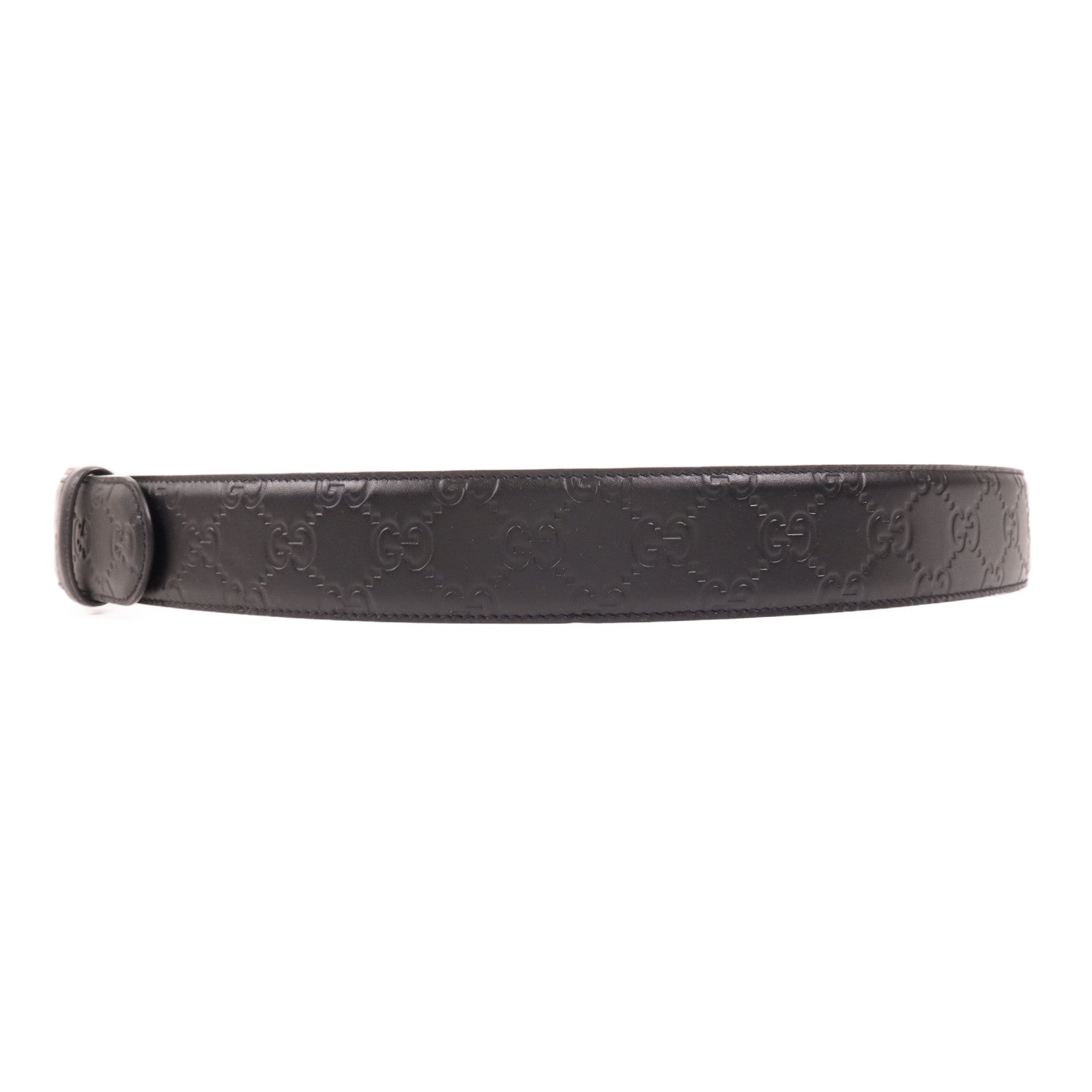 GUCCI 【激減優惠】牛皮皮革Belt銀扣皮帶