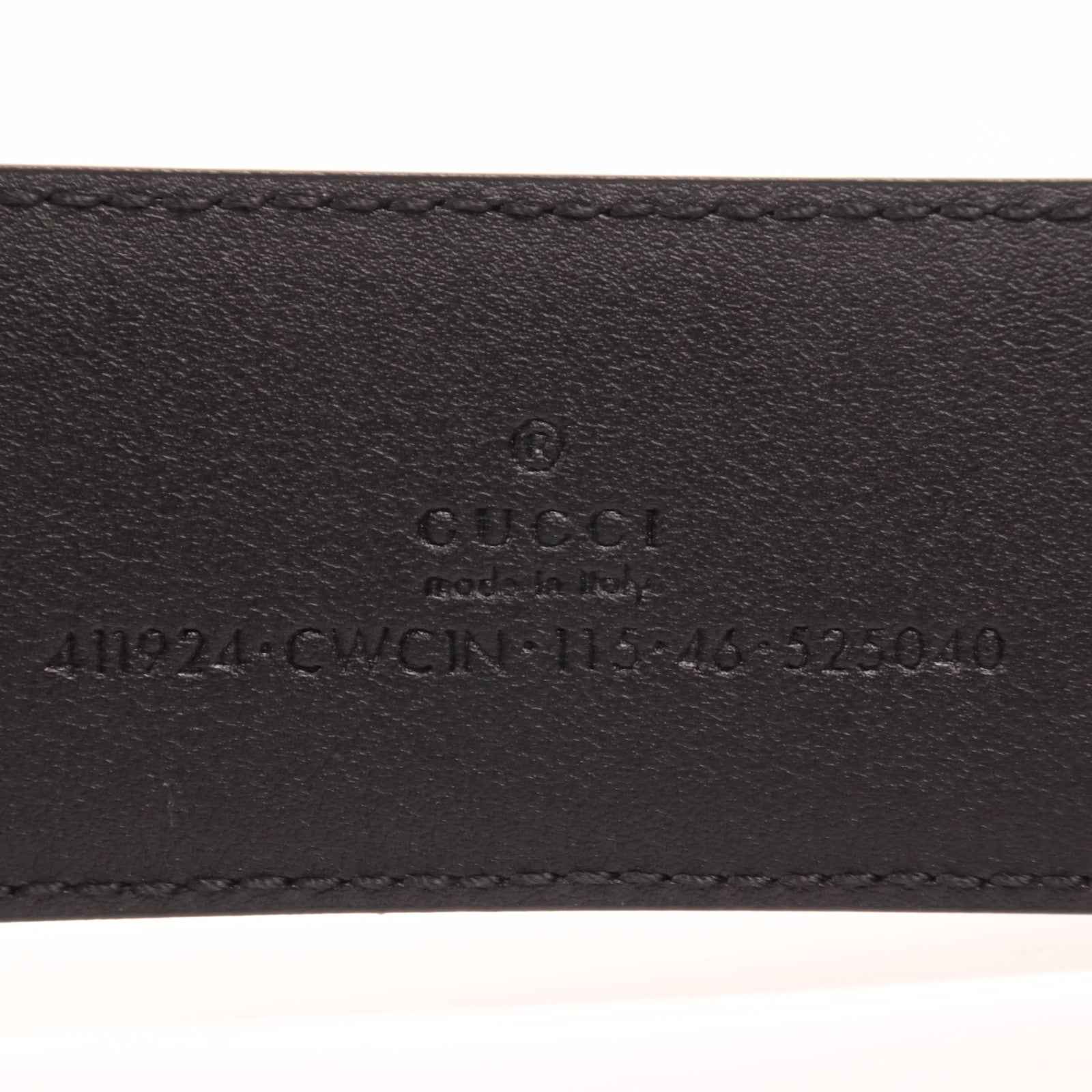 GUCCI 牛皮皮革Belt銀扣皮帶