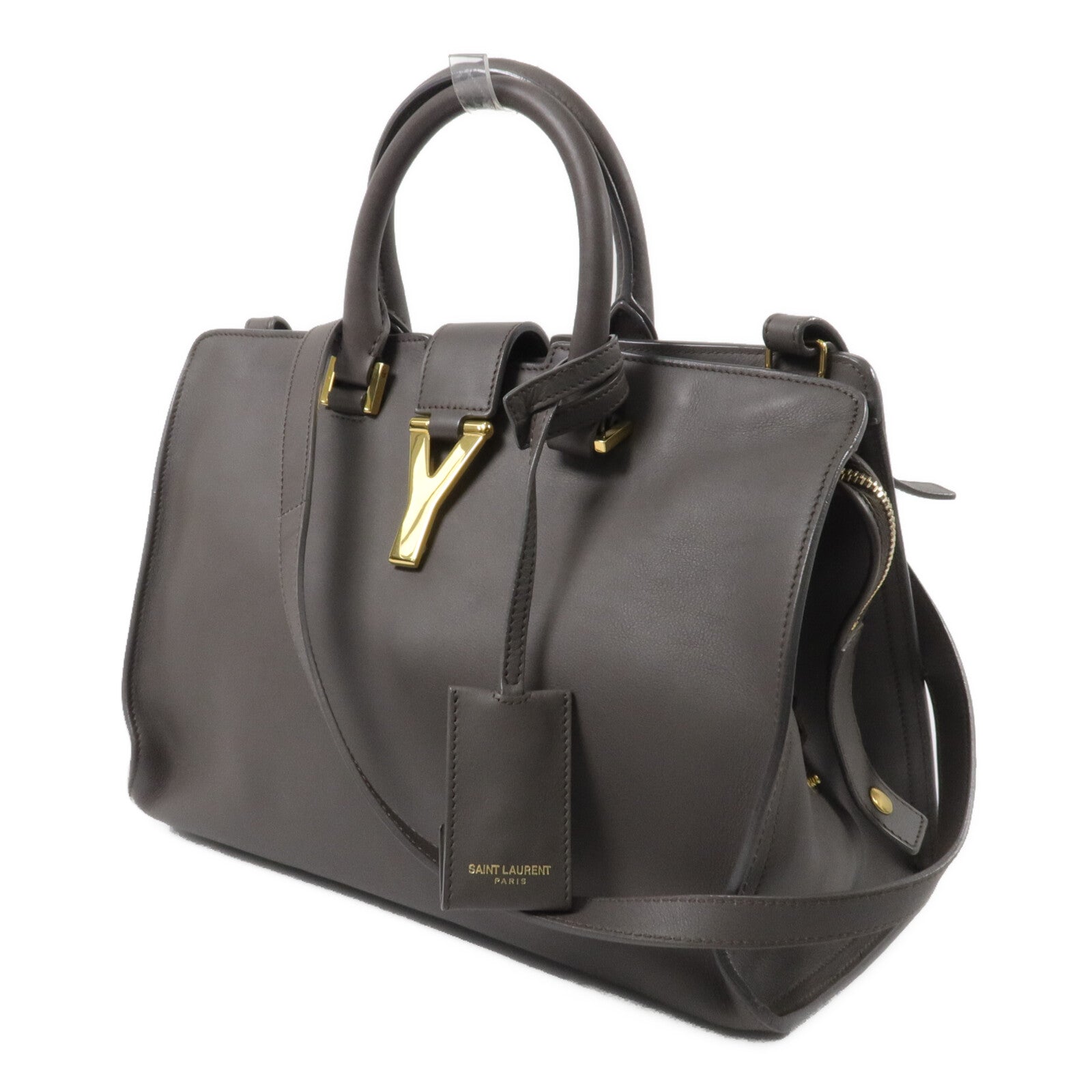 YVES SAINT LAURENT 牛皮皮革Cabas Y手挽肩背兩用袋