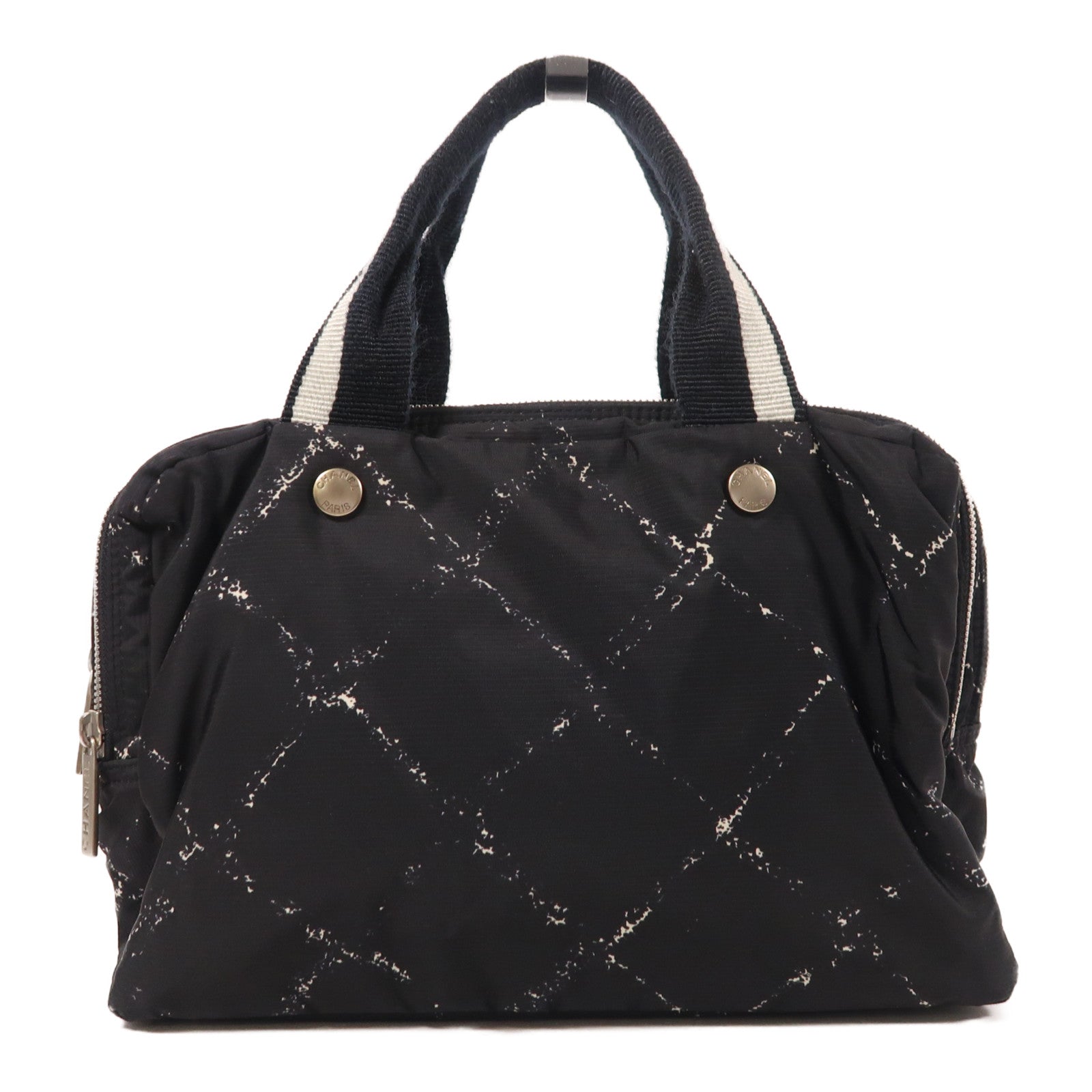 CHANEL 尼龍Hand Bag銀扣手挽袋