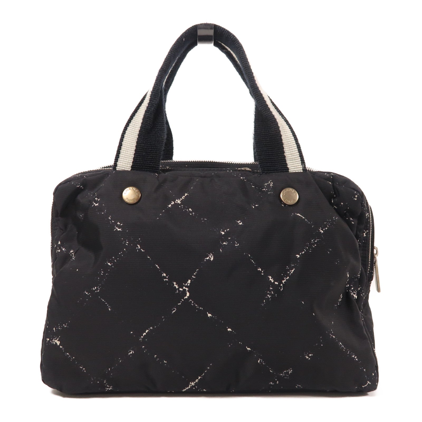 CHANEL 尼龍Hand Bag銀扣手挽袋