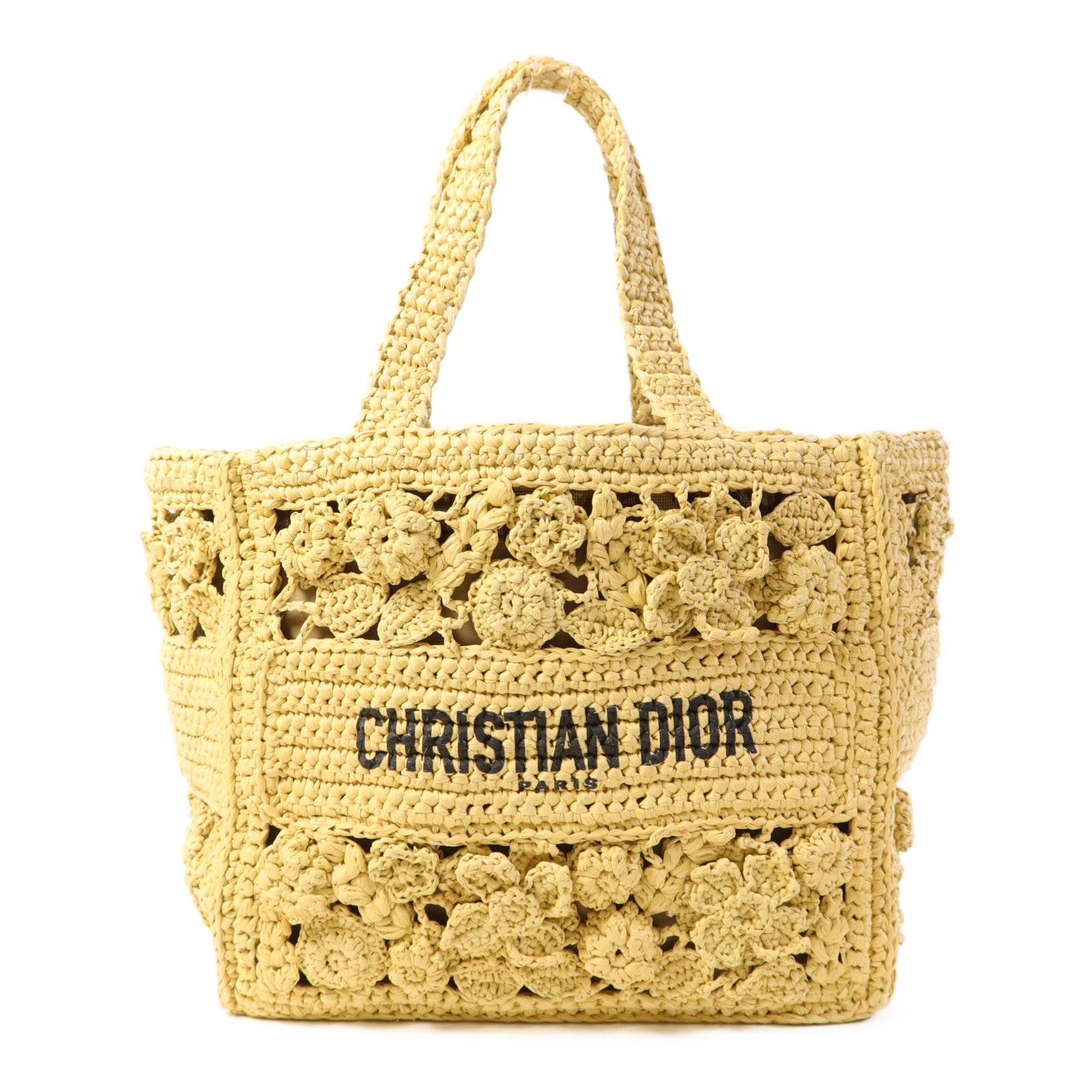 Dior 拉菲草Small Book Tote金扣手挽袋