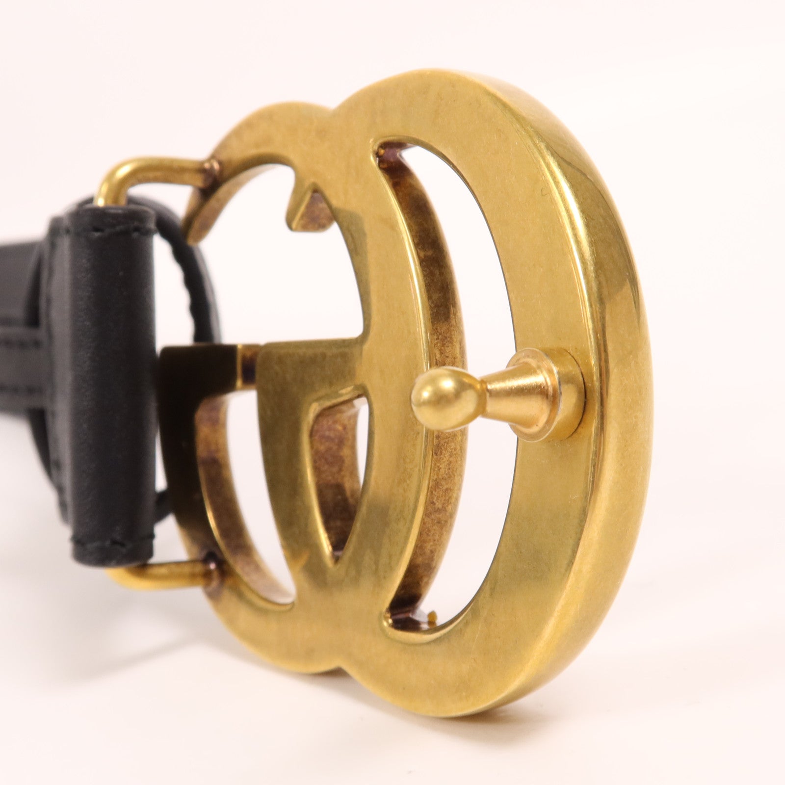 GUCCI 牛皮皮革Belt金扣皮帶