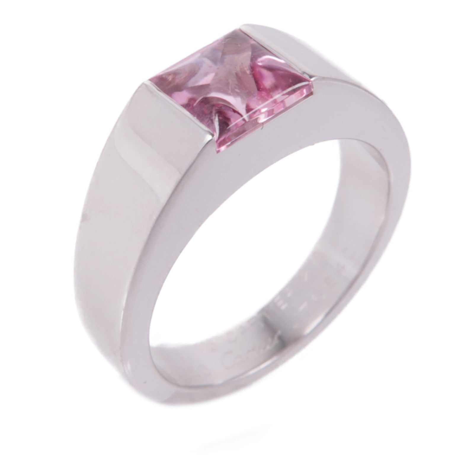 CARTIER 18K白金Tourmaline Ring電氣石戒指Cartier#51/US#5.5