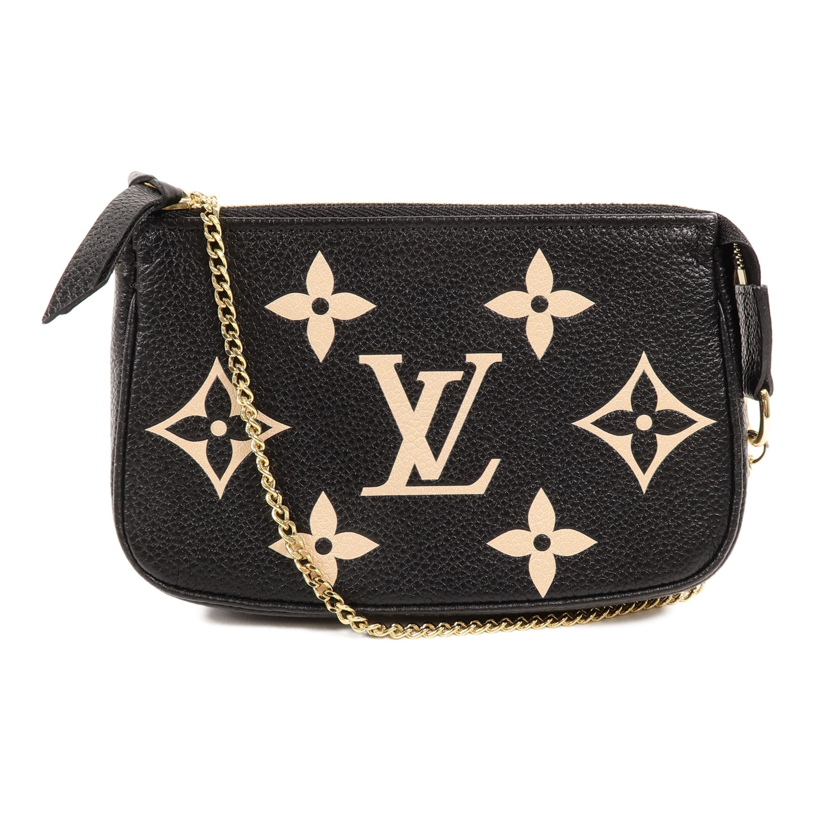 LOUIS VUITTON Monogram Empreinte Mini Pochette鏈帶手挽袋