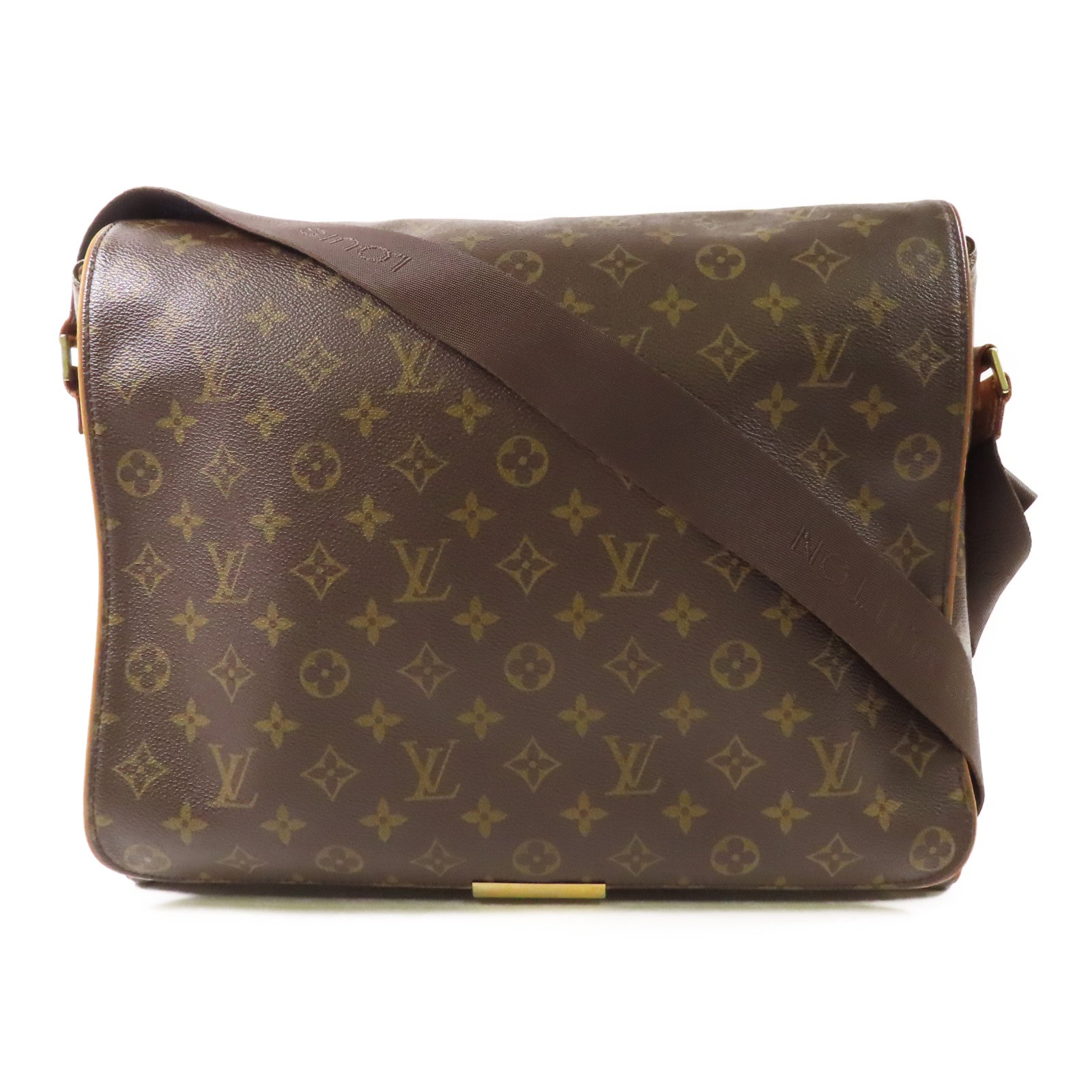 LOUIS VUITTON Monogram Abbesses金扣肩背袋棕色