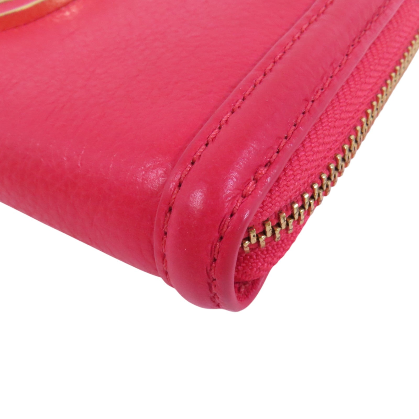 Tory Burch 牛皮皮革Round Long Wallet金扣拉鏈長錢包