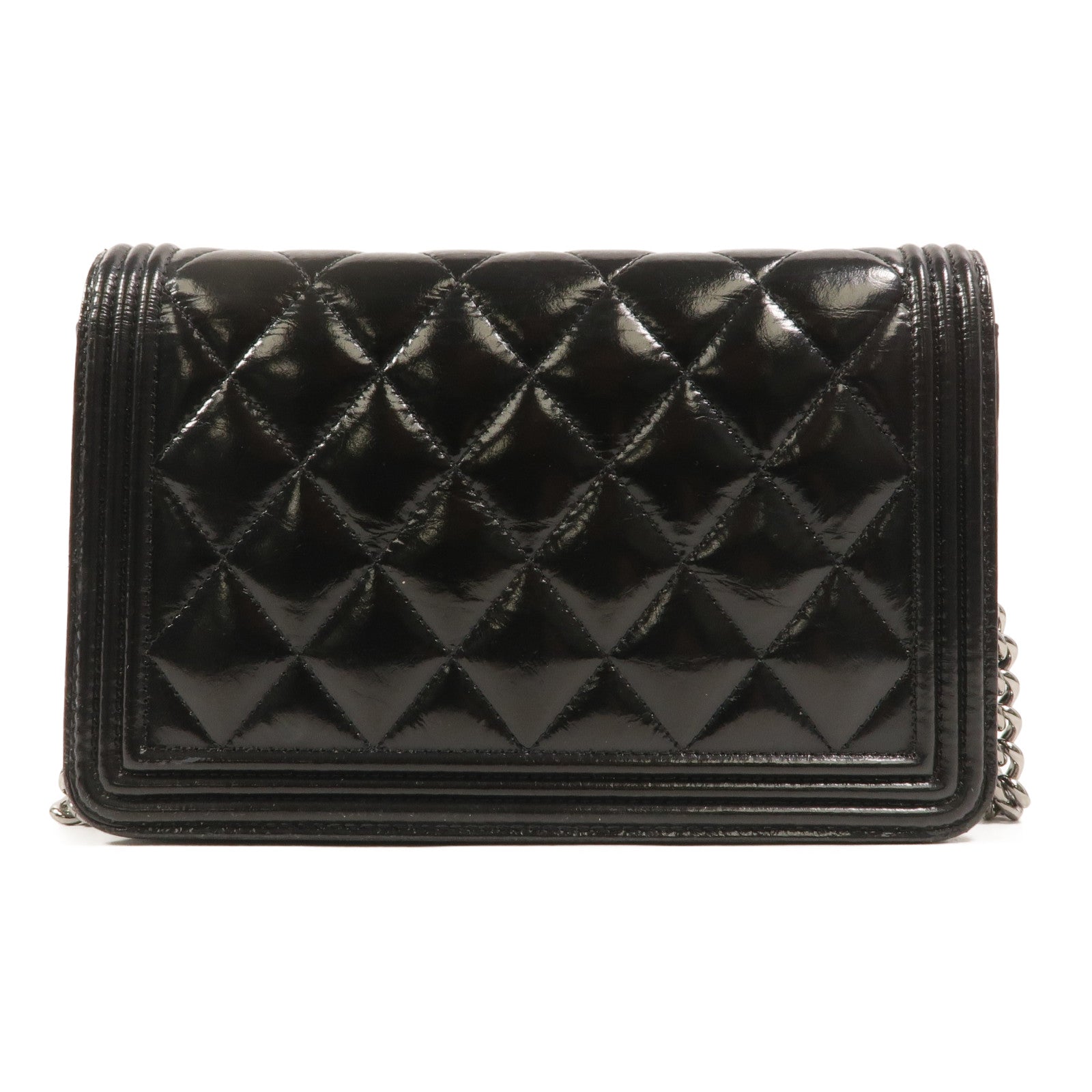 CHANEL 漆皮皮革WOC Wallet On Chain鏈帶肩背袋