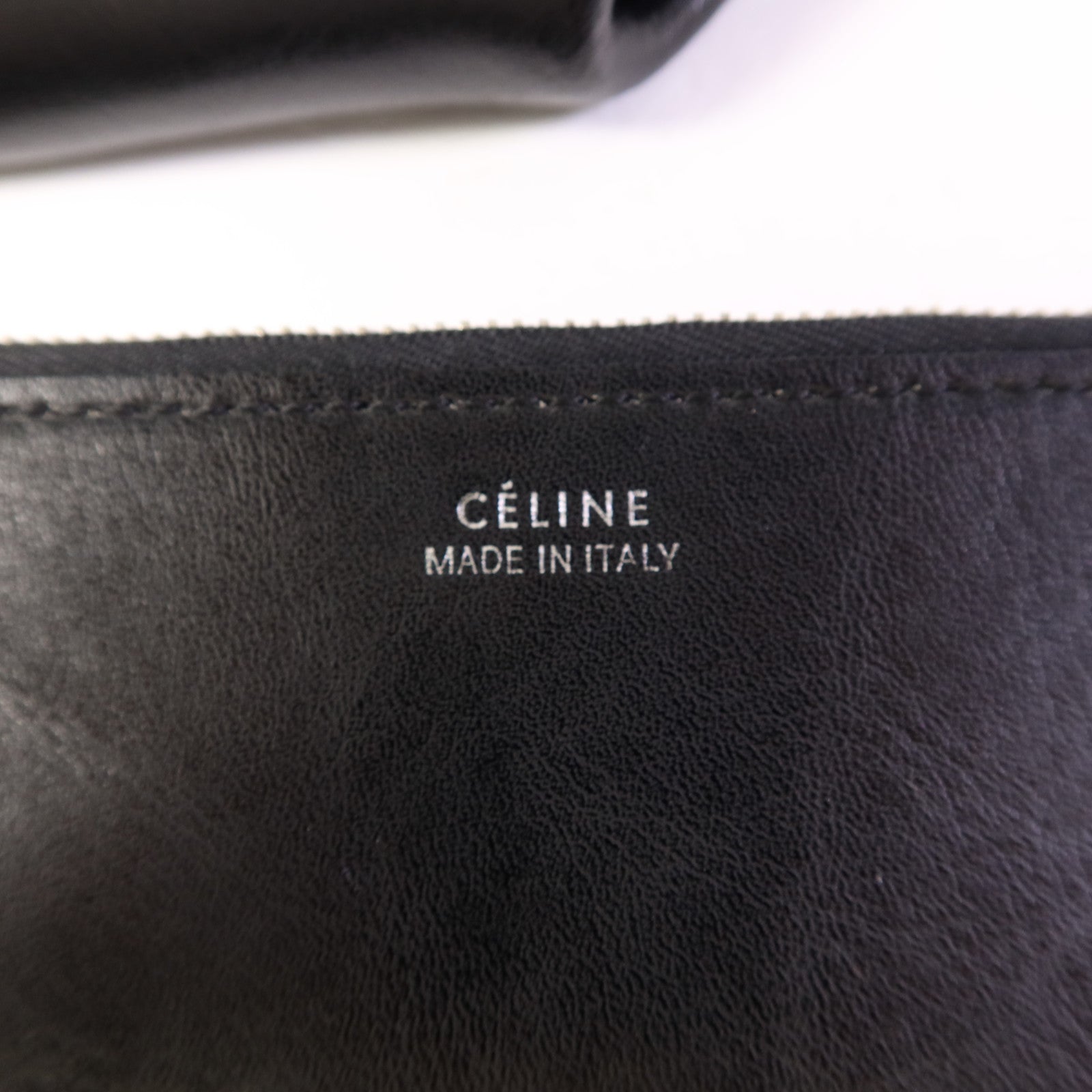 CELINE 牛皮皮革Tote Bag銀扣手挽袋