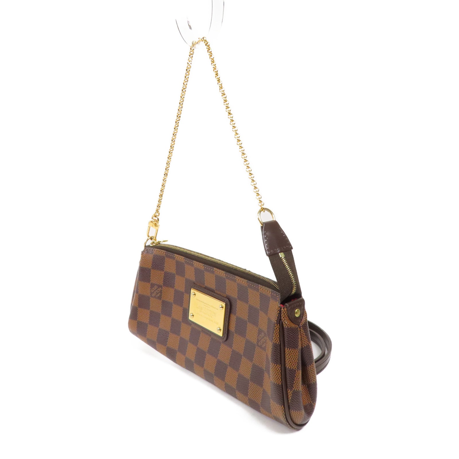 LOUIS VUITTON Damier Eva金扣手挽肩背兩用袋
