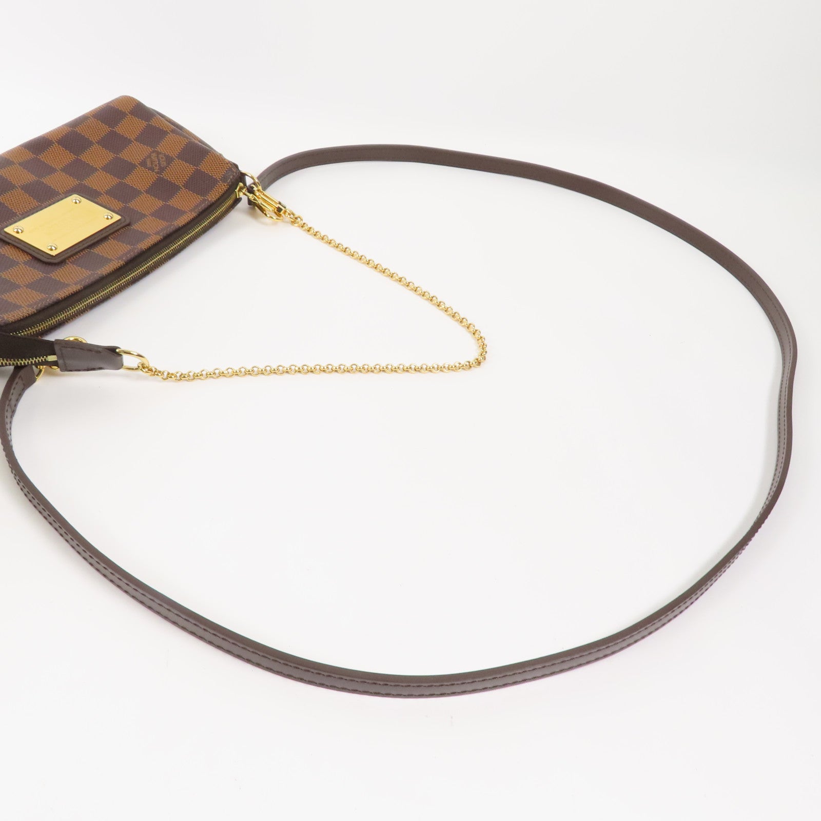 LOUIS VUITTON Damier Eva金扣手挽肩背兩用袋