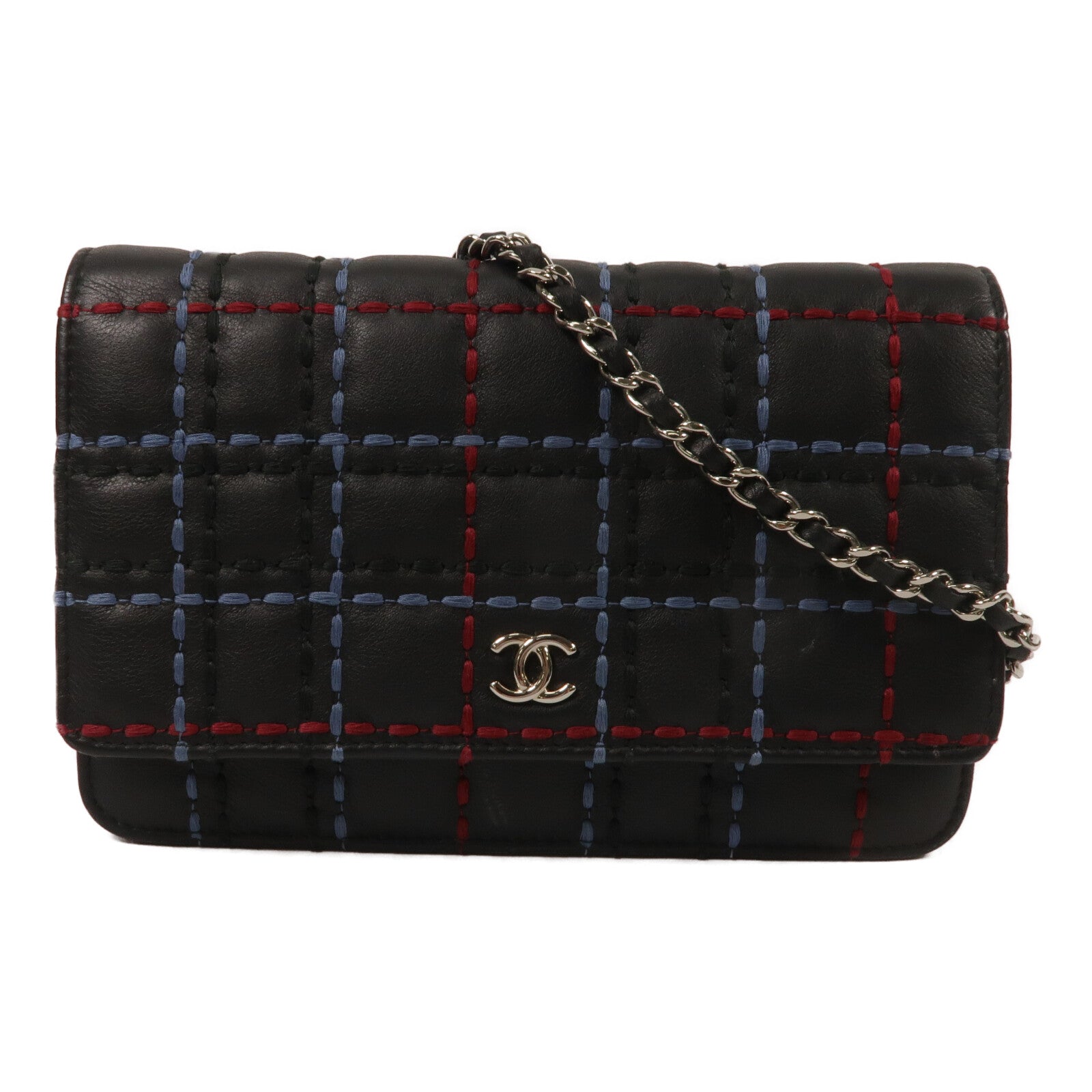 CHANEL 牛皮皮革WOC Wallet On Chain鏈帶肩背袋