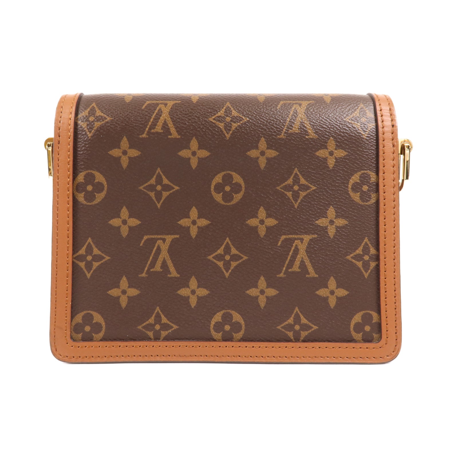 LOUIS VUITTON Monogram Reverse Mini Dauphine金扣肩背袋