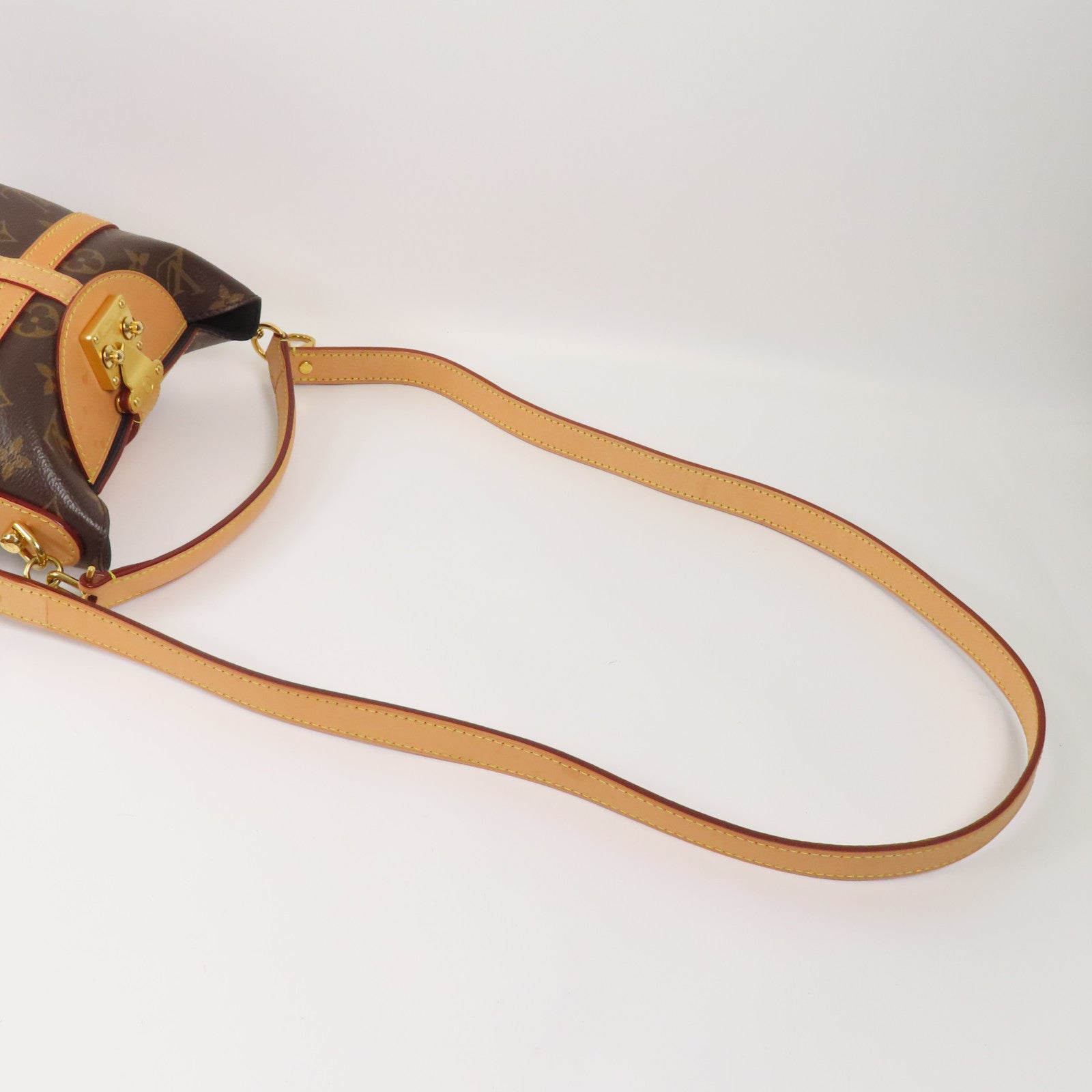 LOUIS VUITTON Monogram Duffle金扣手挽肩背兩用袋棕色