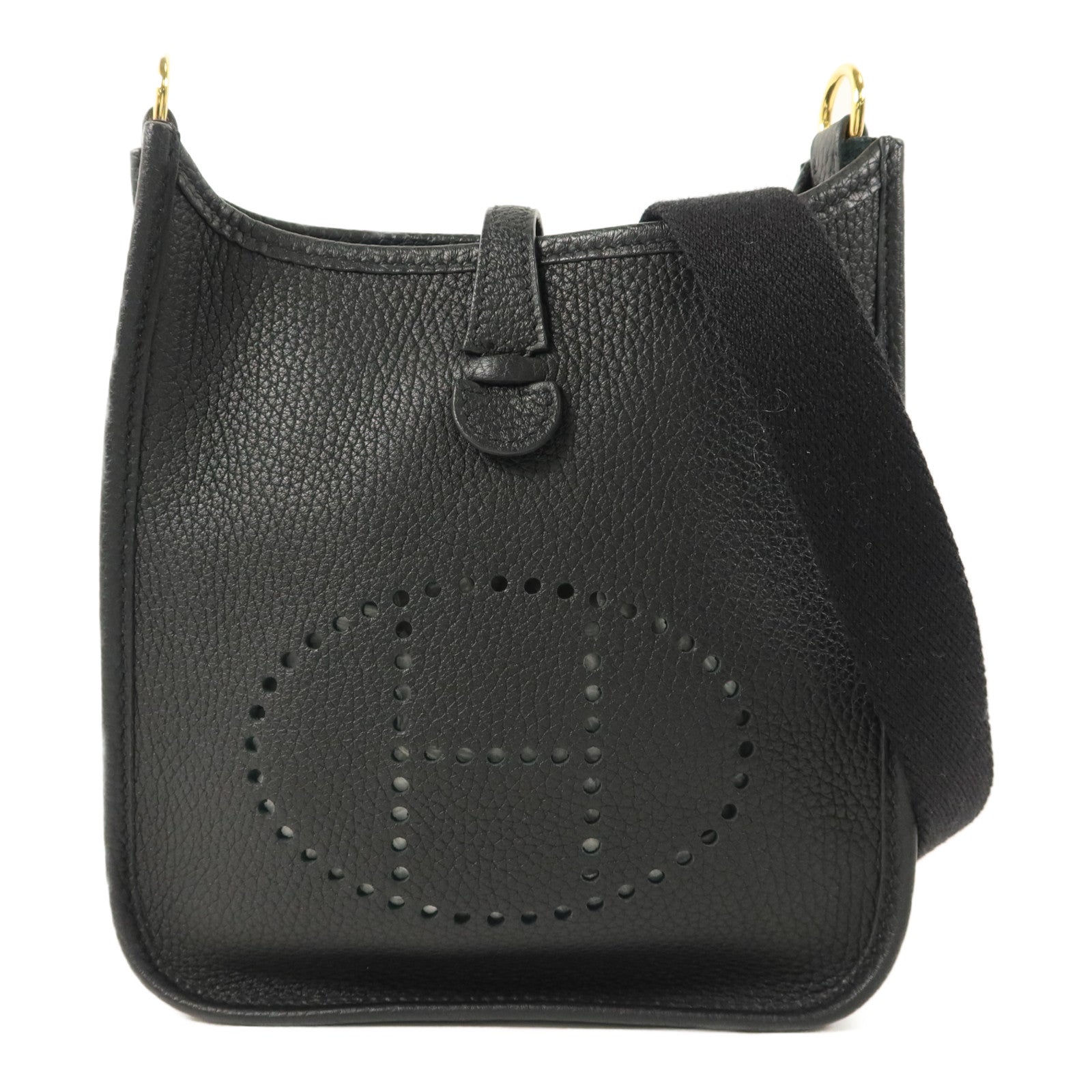 HERMES Clemence皮革Evelyne TPM肩背袋Noir