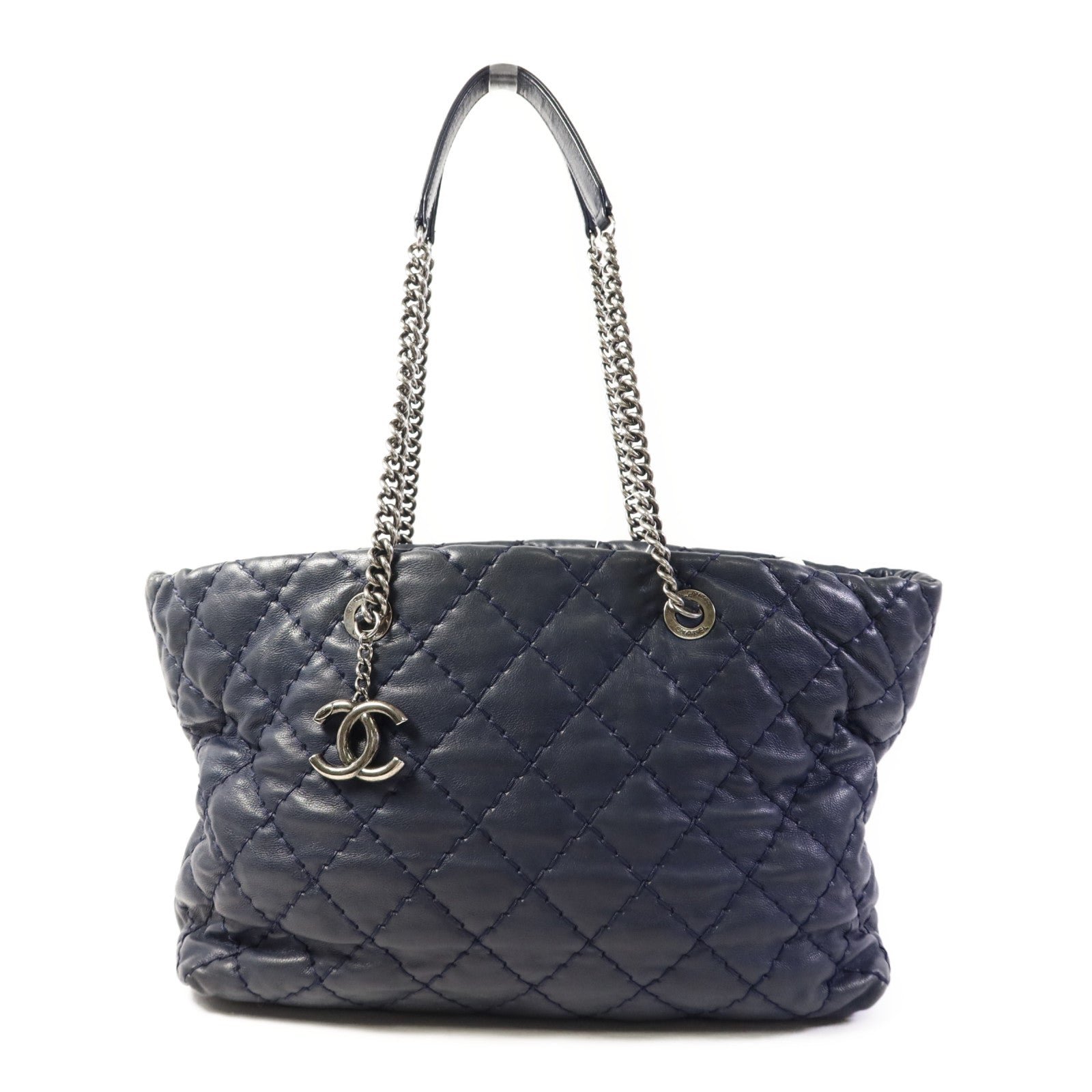 CHANEL 牛皮皮革Tote Bag鏈帶肩背袋