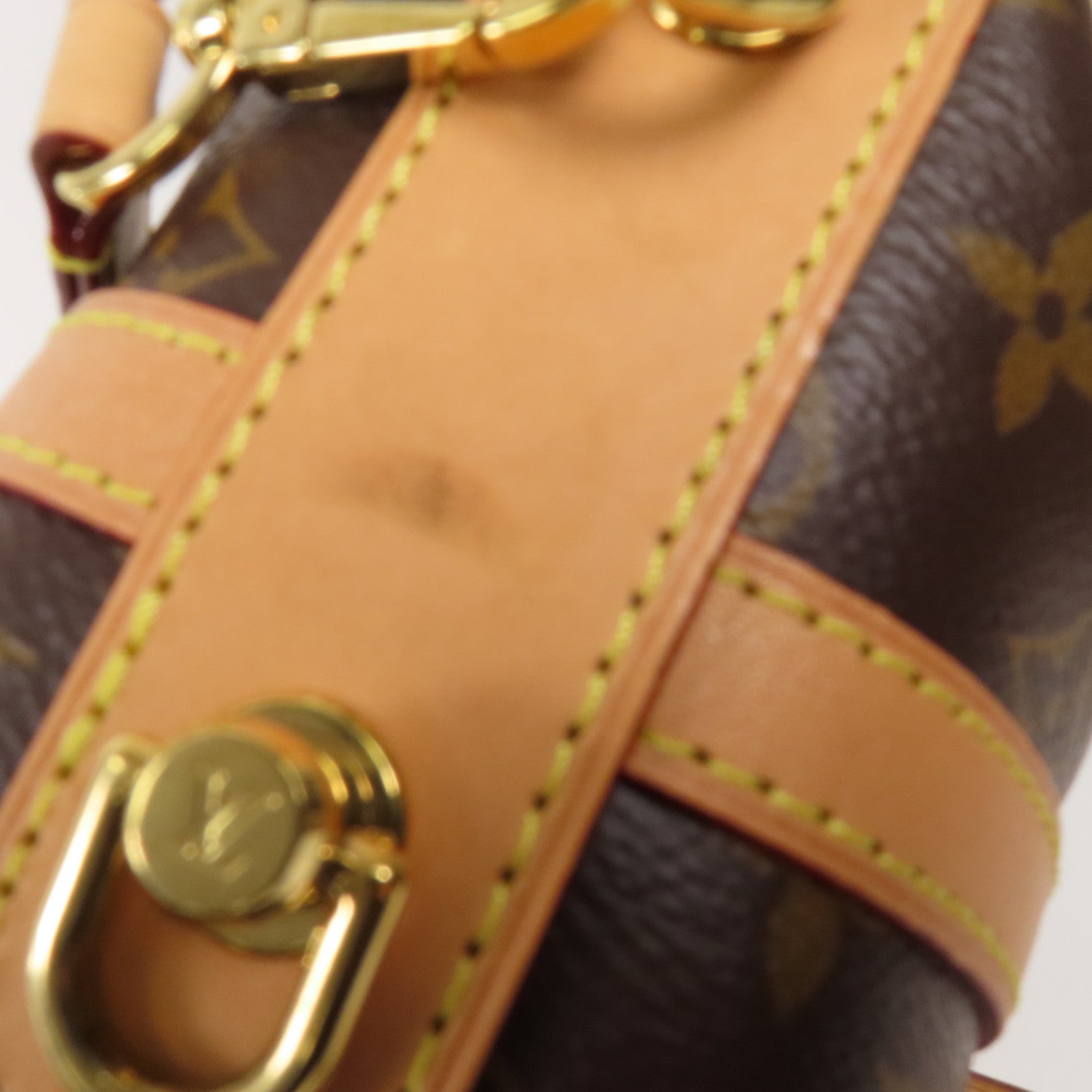 LOUIS VUITTON Monogram Duffle金扣手挽肩背兩用袋棕色
