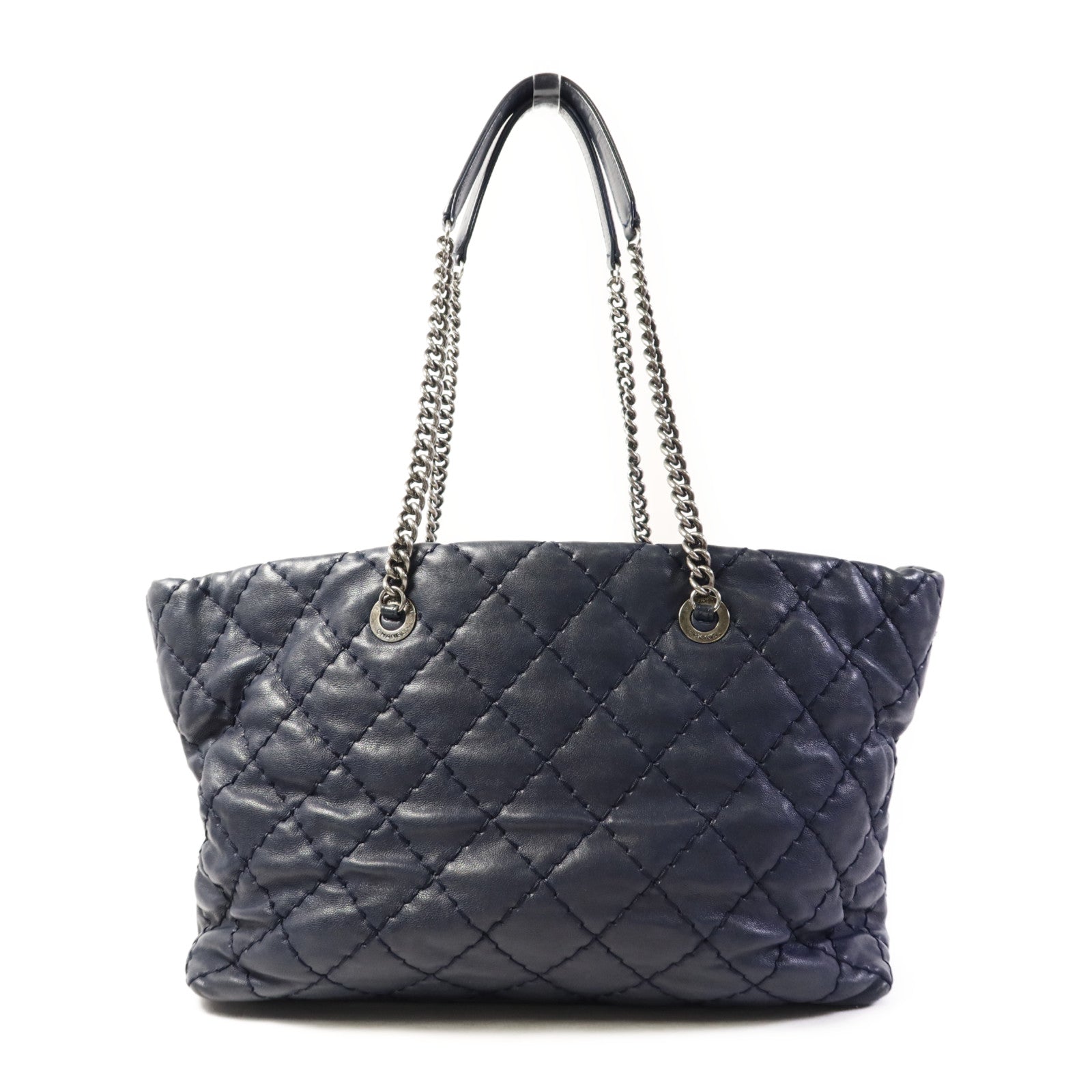 CHANEL 牛皮皮革Tote Bag鏈帶肩背袋