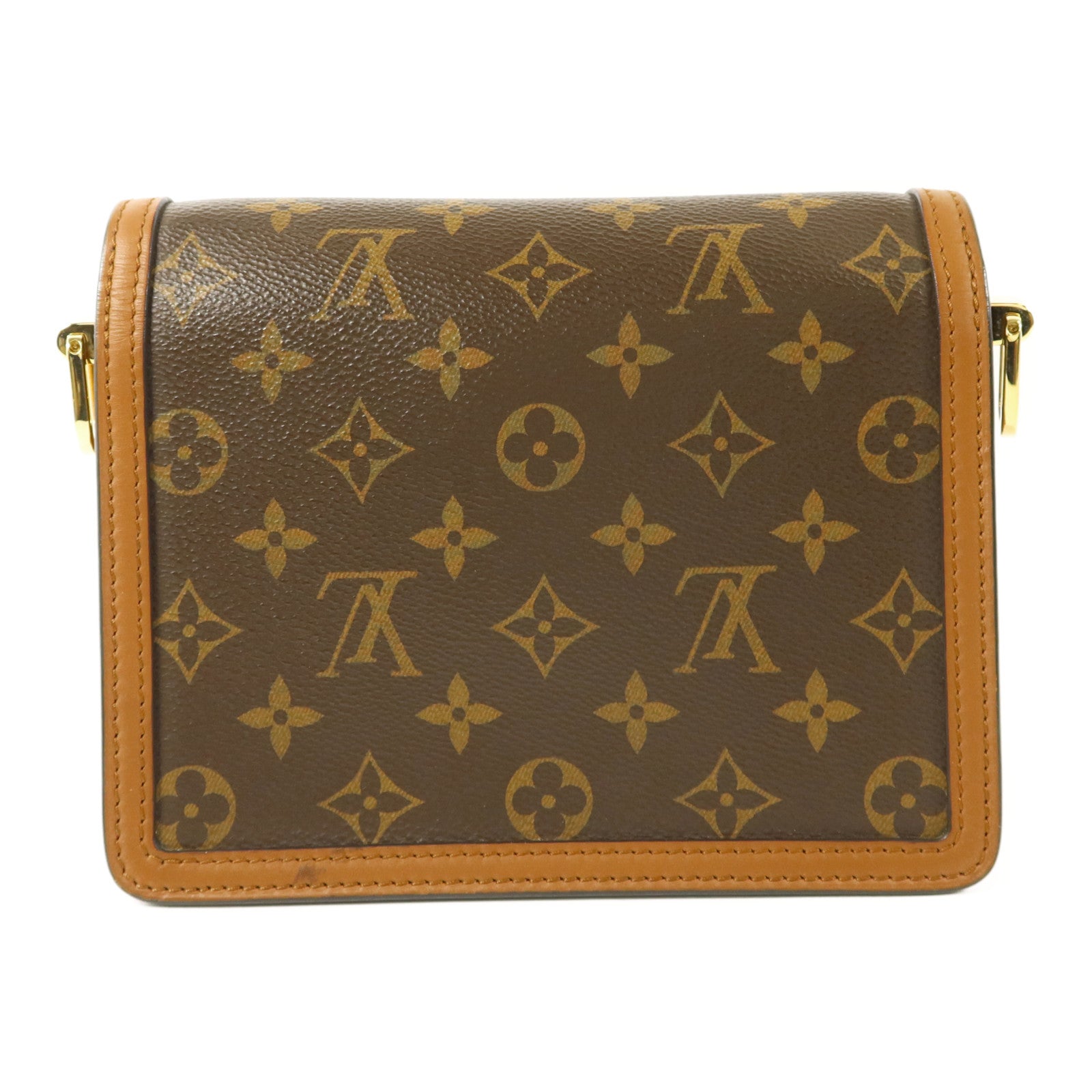 LOUIS VUITTON Monogram Reverse Mini Dauphine金扣肩背袋