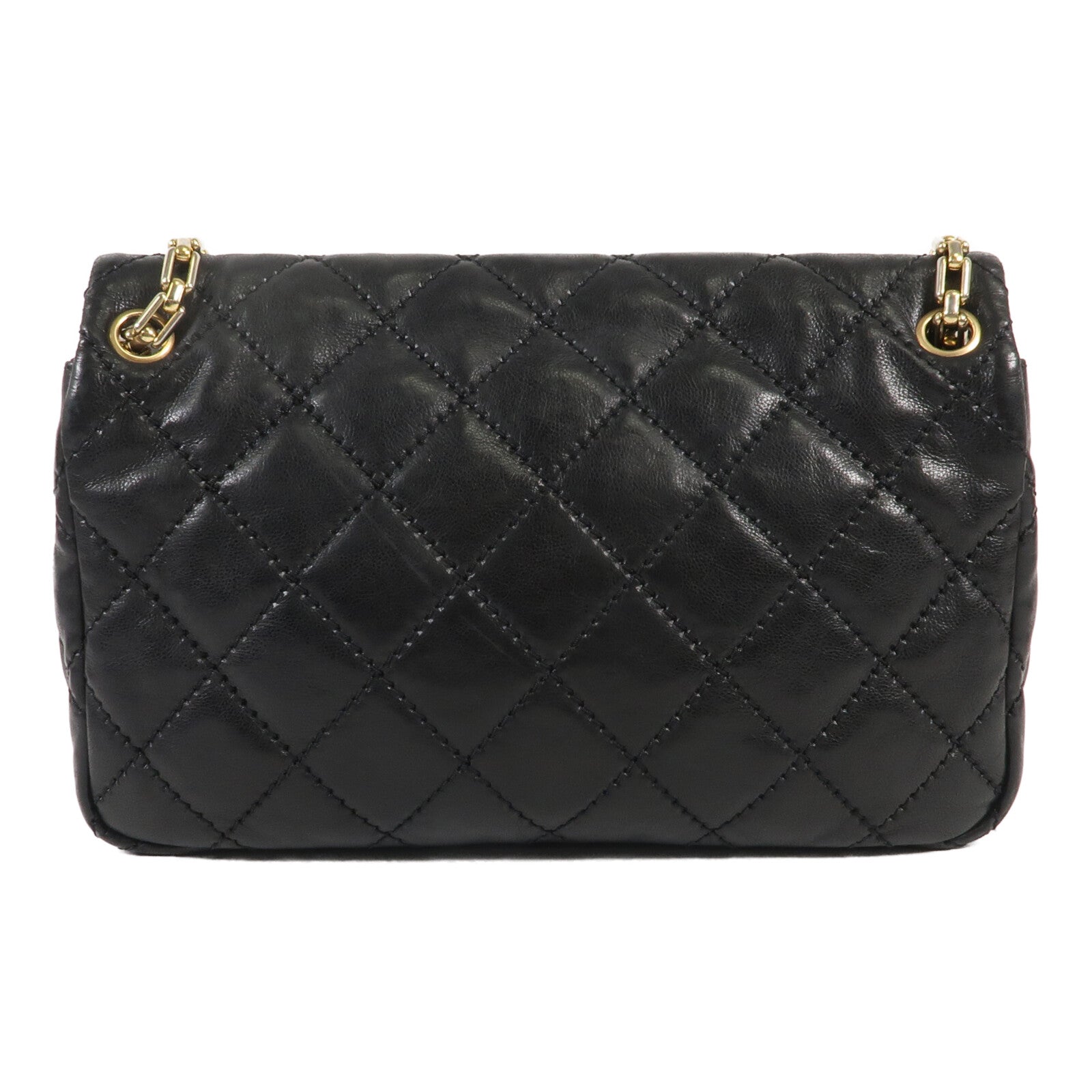 CHANEL 牛皮皮革Chain Shoulder金扣鏈帶肩背袋