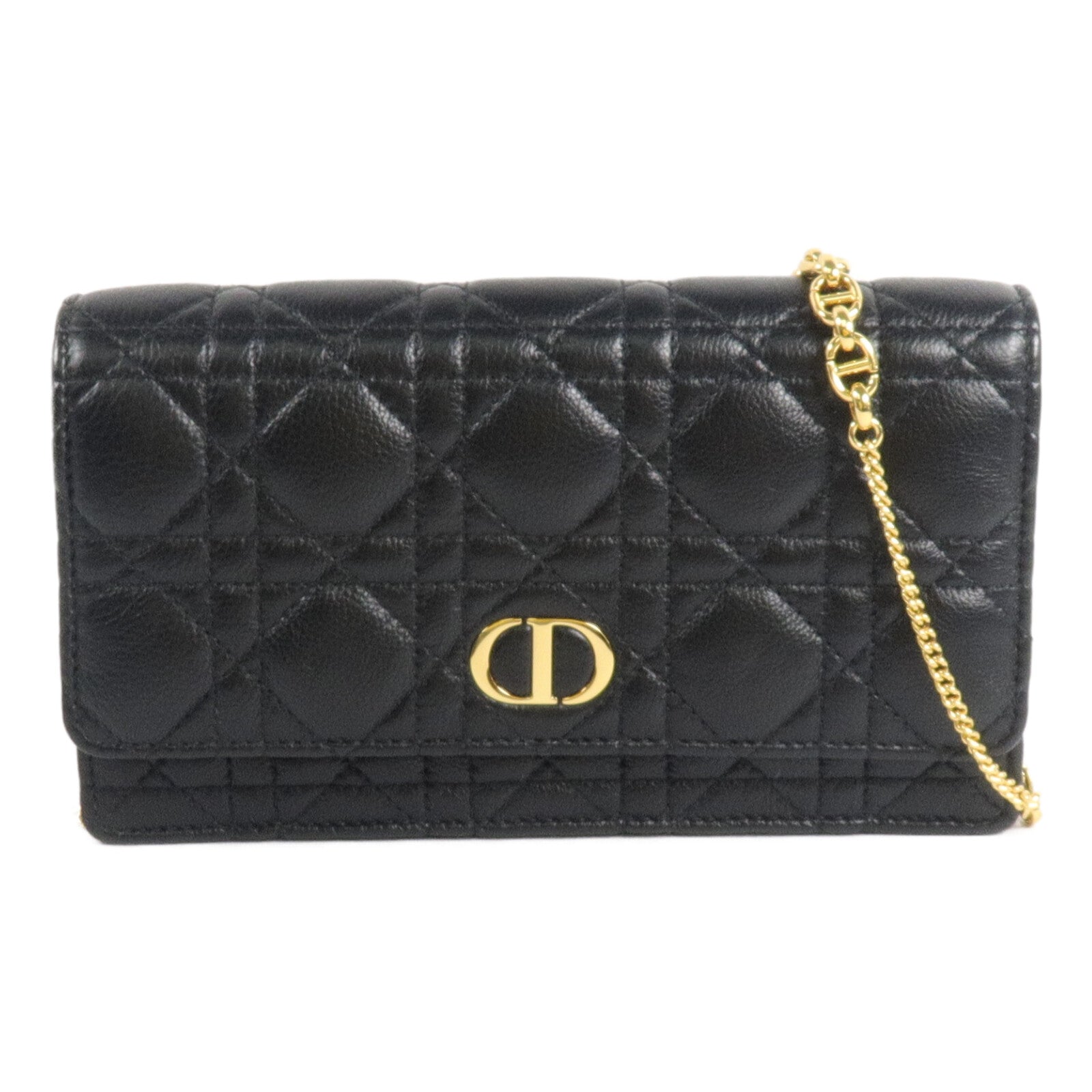 Dior Cannage皮革Caro Pouch With Chain鏈帶肩背袋