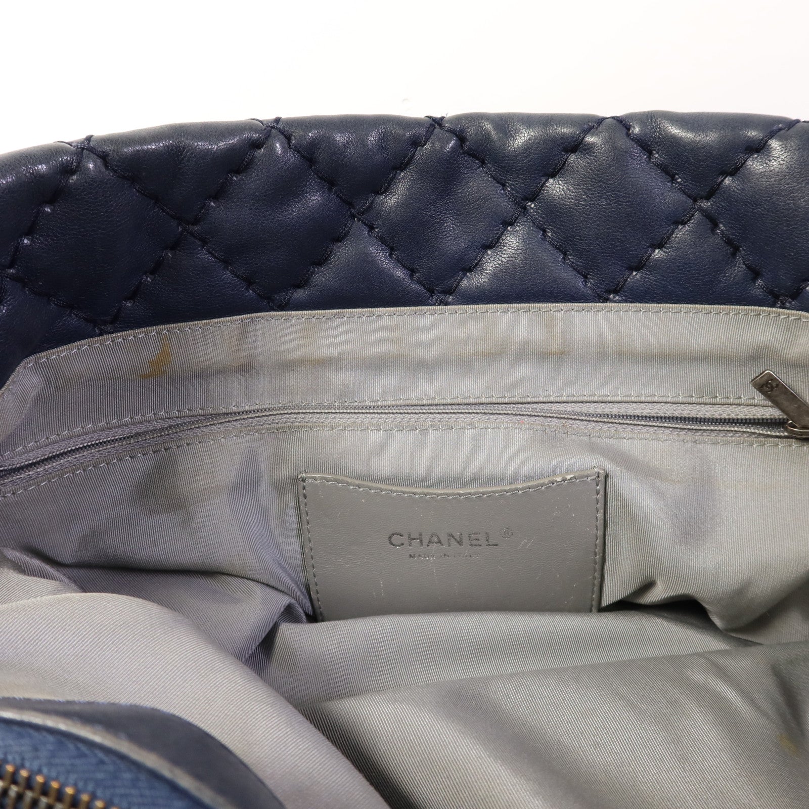 CHANEL 牛皮皮革Tote Bag鏈帶肩背袋