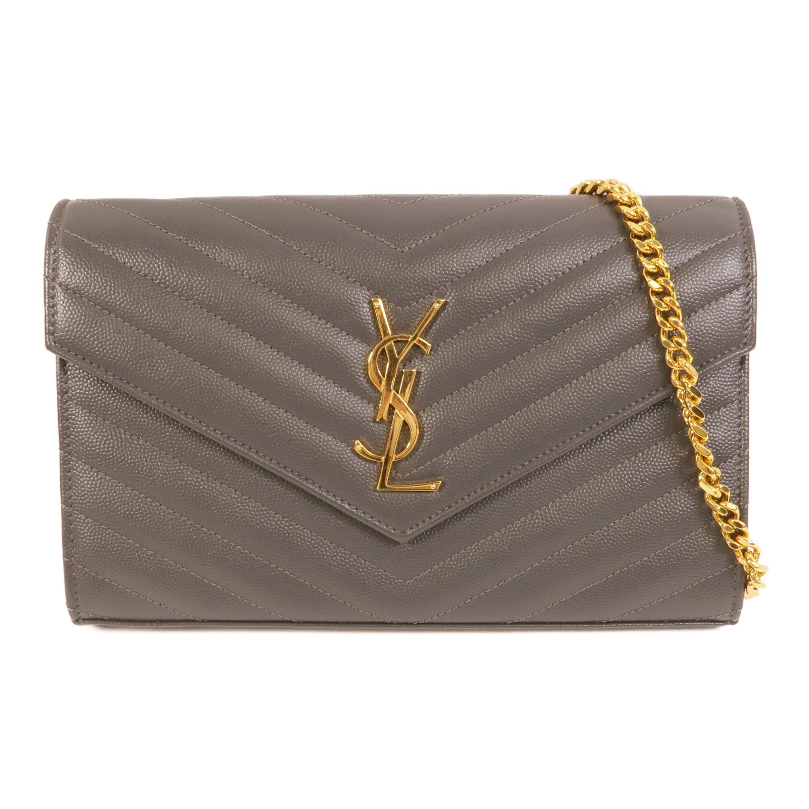 SAINT LAURENT 牛皮皮革Cassandre Envelope肩背袋