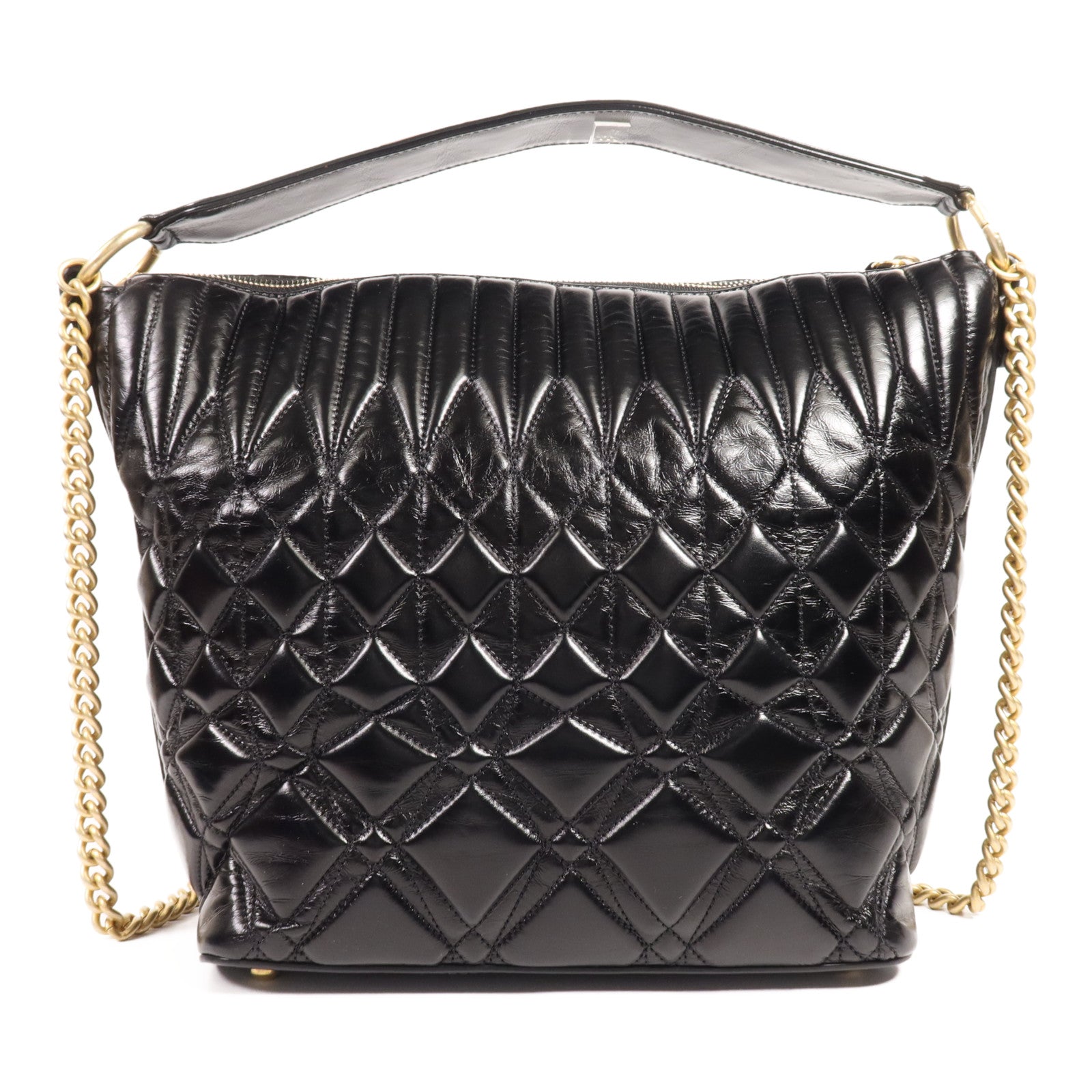 CHANEL 牛皮皮革Shoulder Bag金扣手挽肩背兩用袋