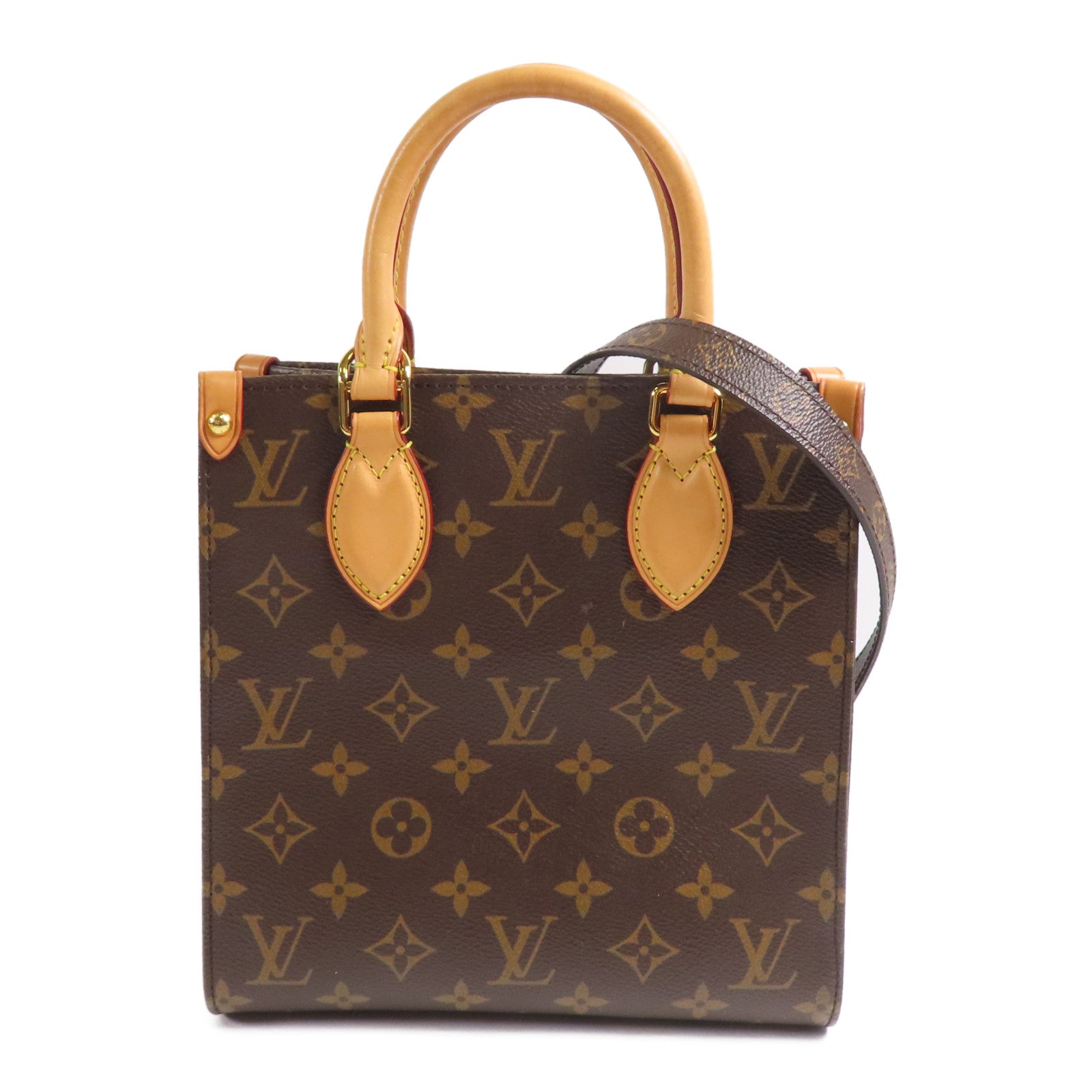 LOUIS VUITTON LV GHW Sac Plat BB 2 Way Shoulder Bag M46265 Monogram Brown