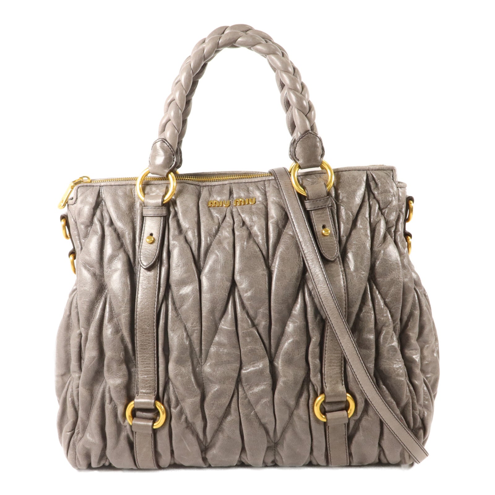 Miu Miu 牛皮皮革2 Way Shoulder Bag手挽肩背兩用袋