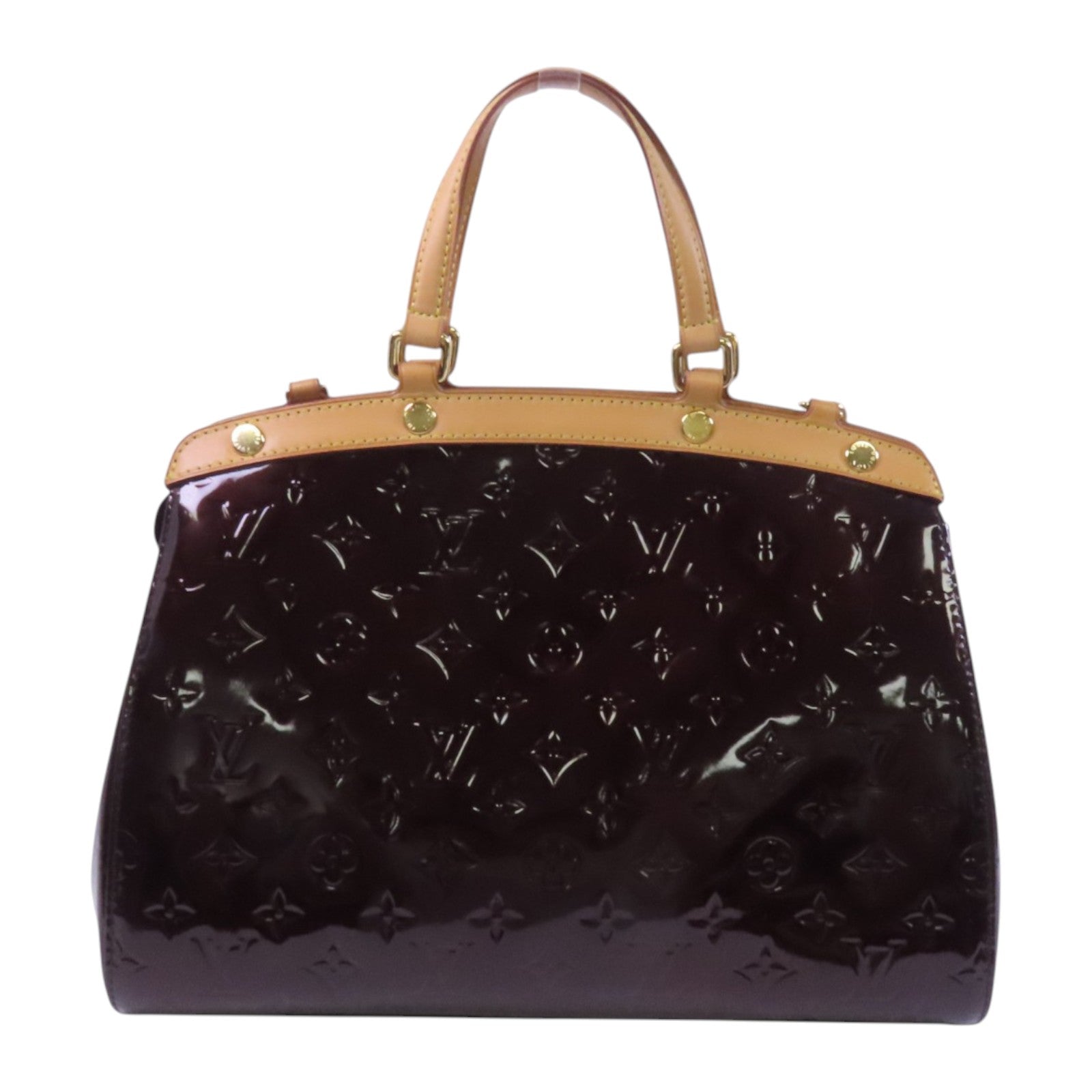 LOUIS VUITTON Monogram Vernis Brea MM金扣手挽肩背兩用袋