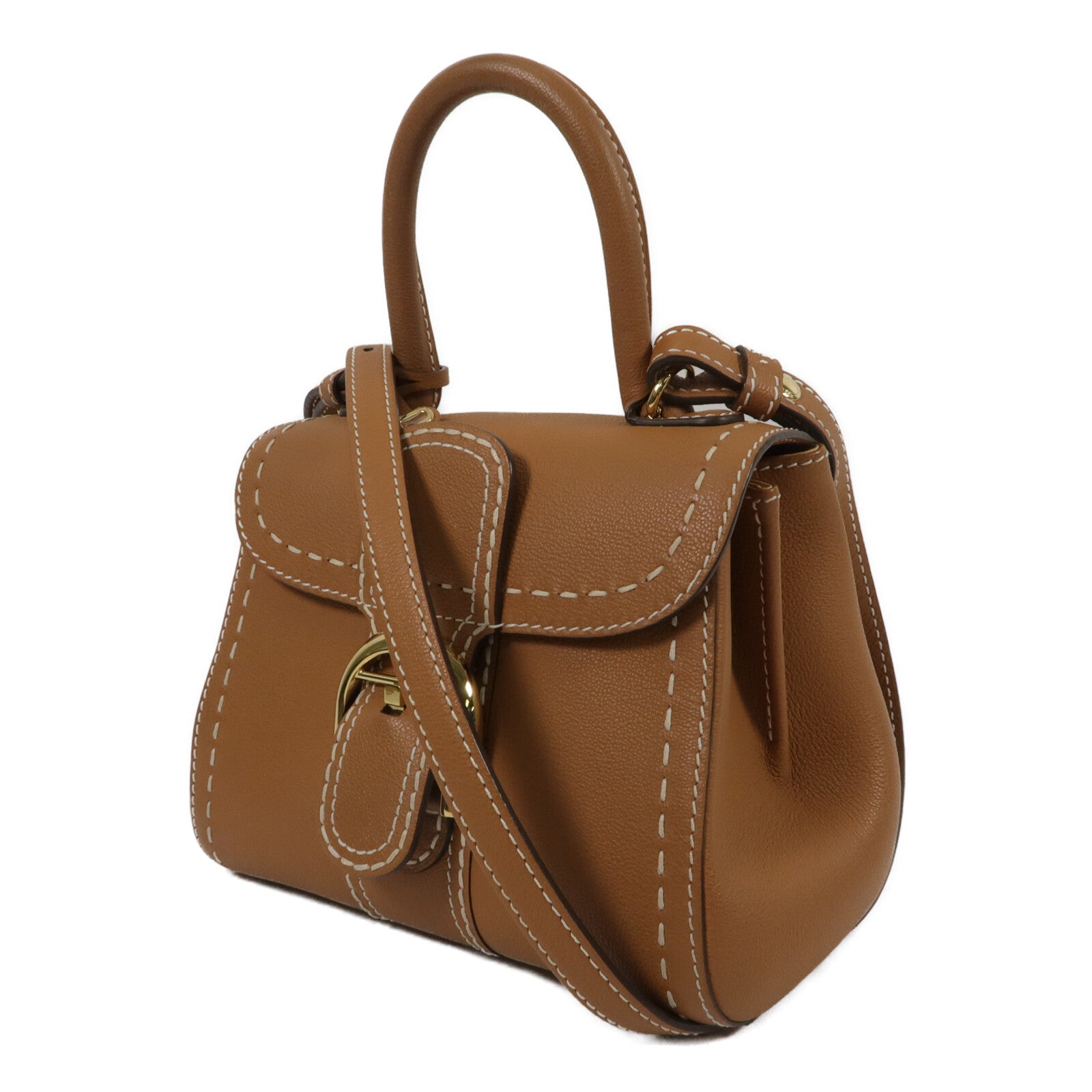 Delvaux 牛皮皮革Brillant Mini手挽肩背兩用袋