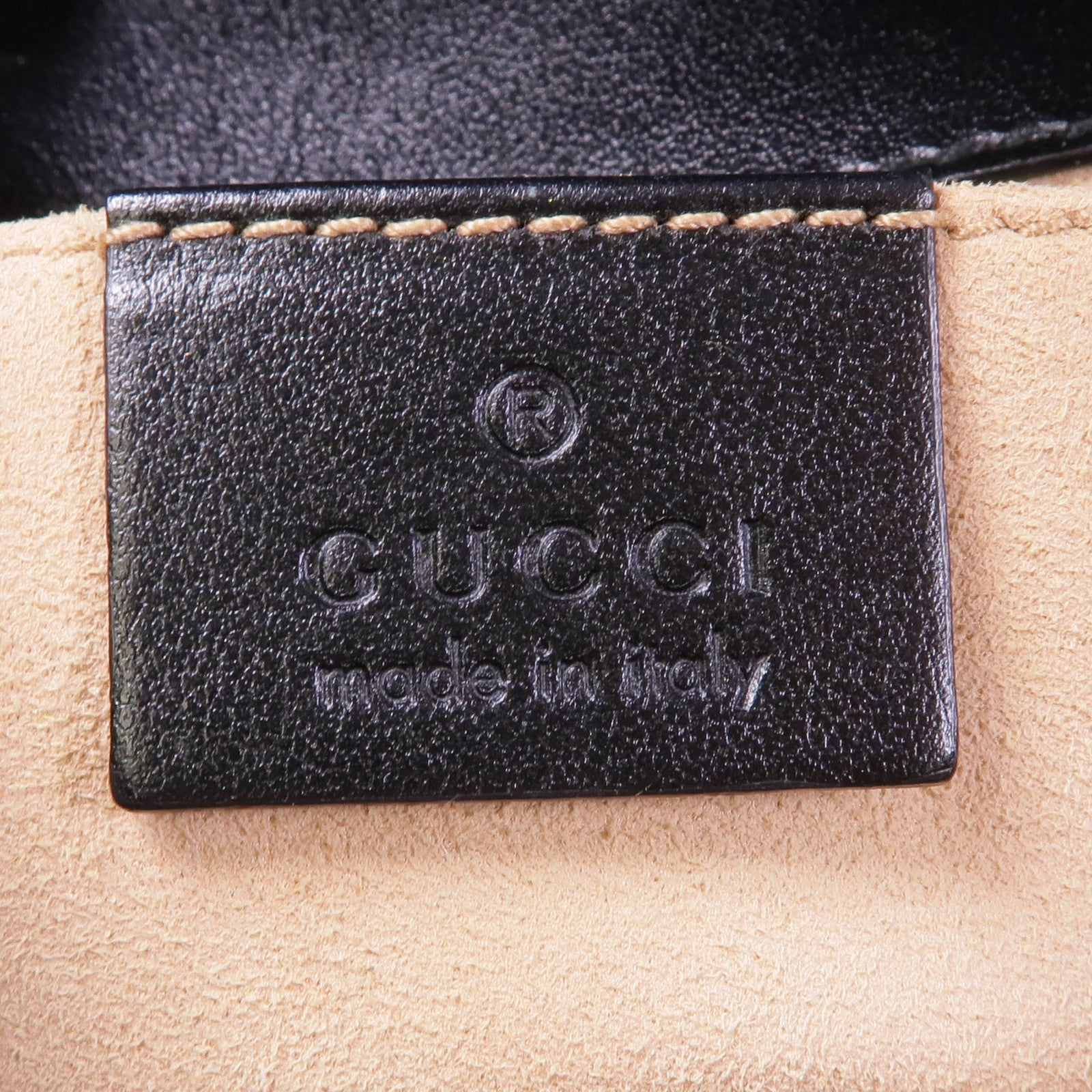 GUCCI 塗層帆布GG Supreme Interlocking金扣肩背袋