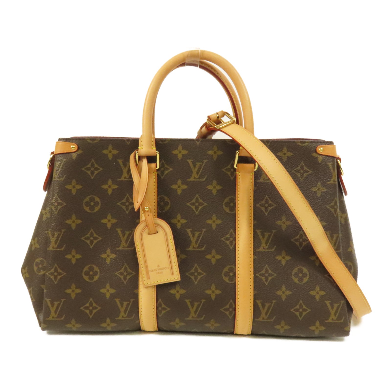 LOUIS VUITTON Monogram Soufflot MM金扣手挽肩背兩用袋