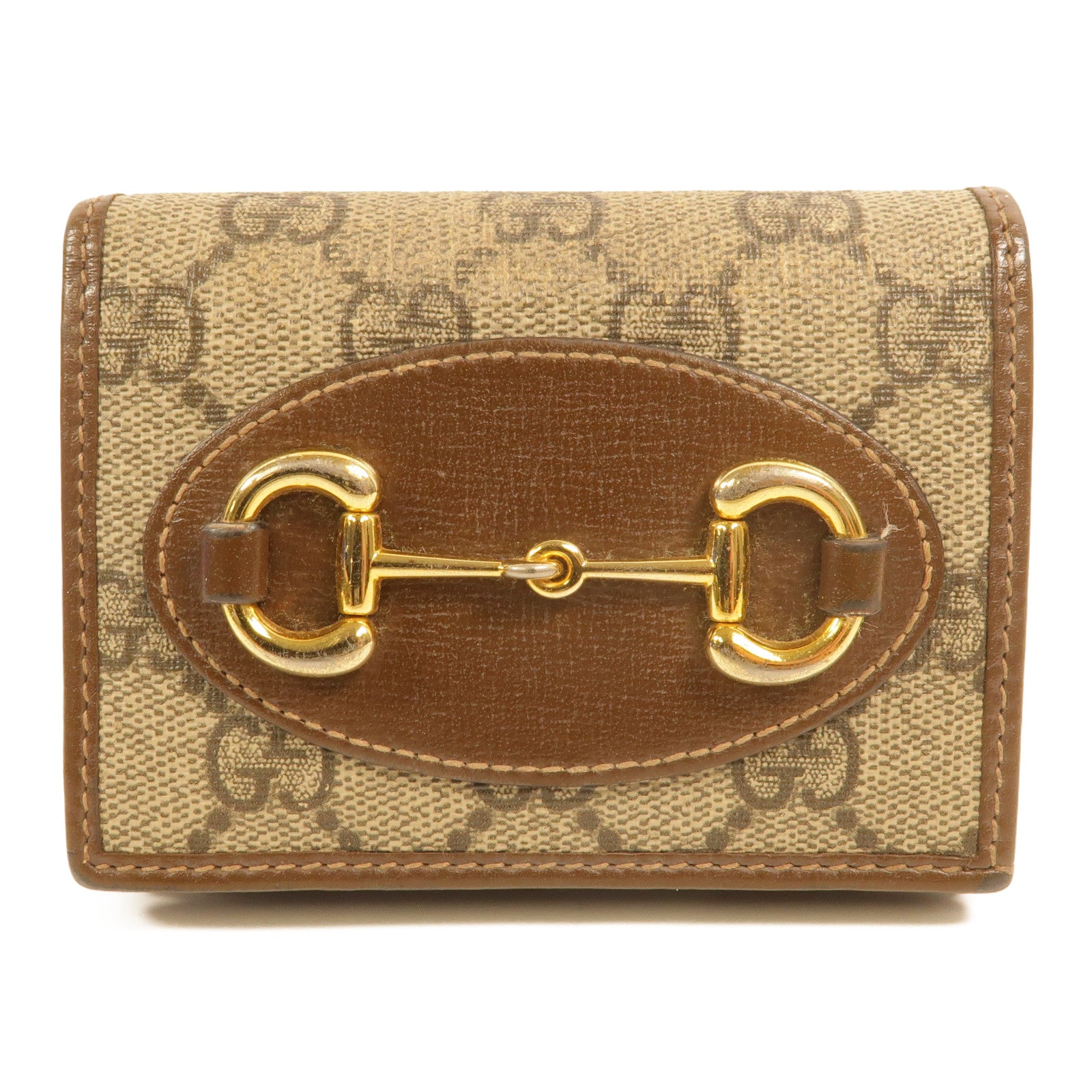 GUCCI 塗層帆布Horsebit 1955錢包