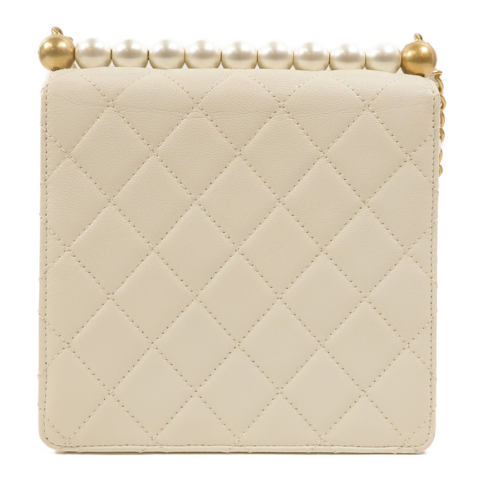 CHANEL 牛皮皮革Chic Pearl Flap Bag鏈帶肩背袋
