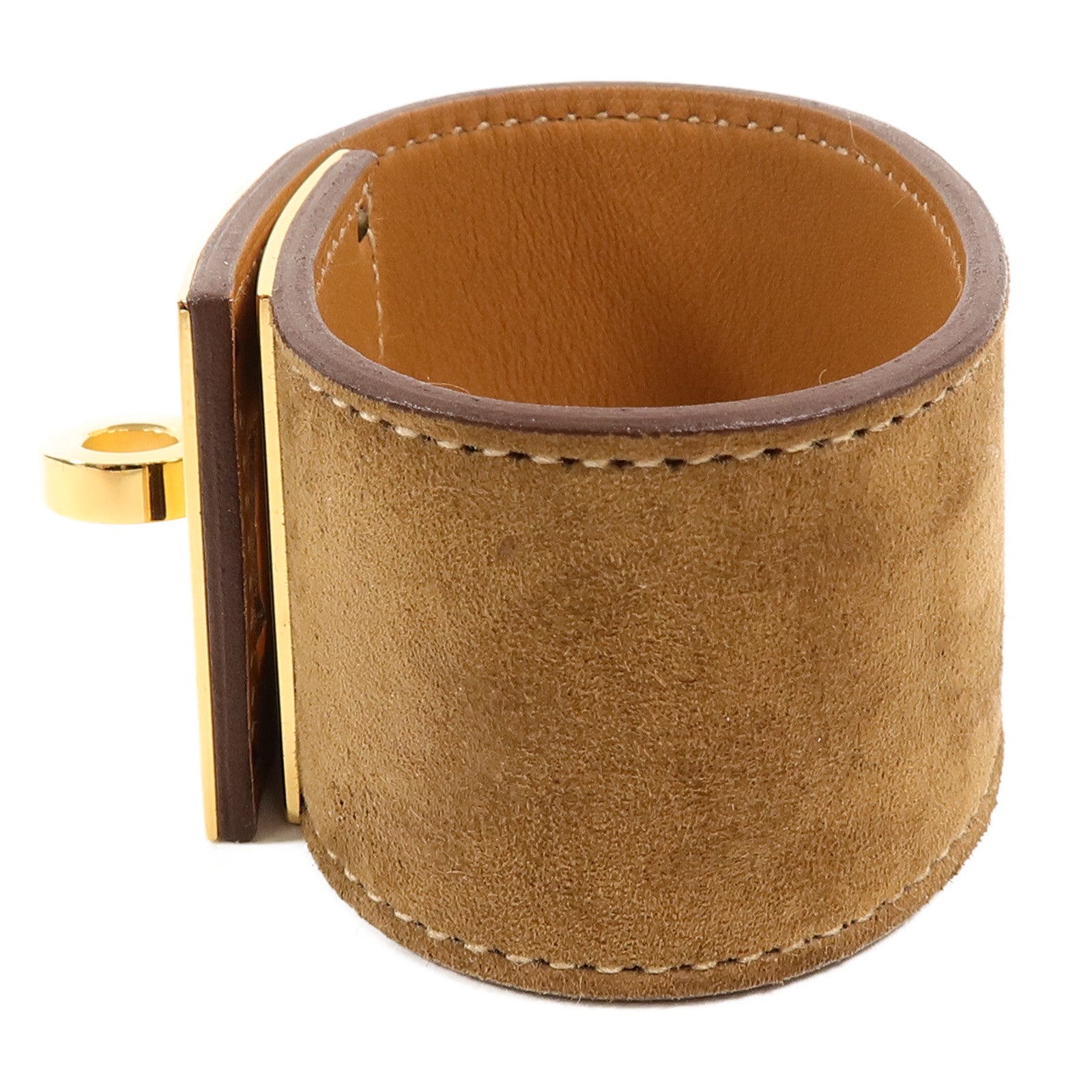 HERMES Doblis皮革Kelly Dog Bracelet手帶Alezan