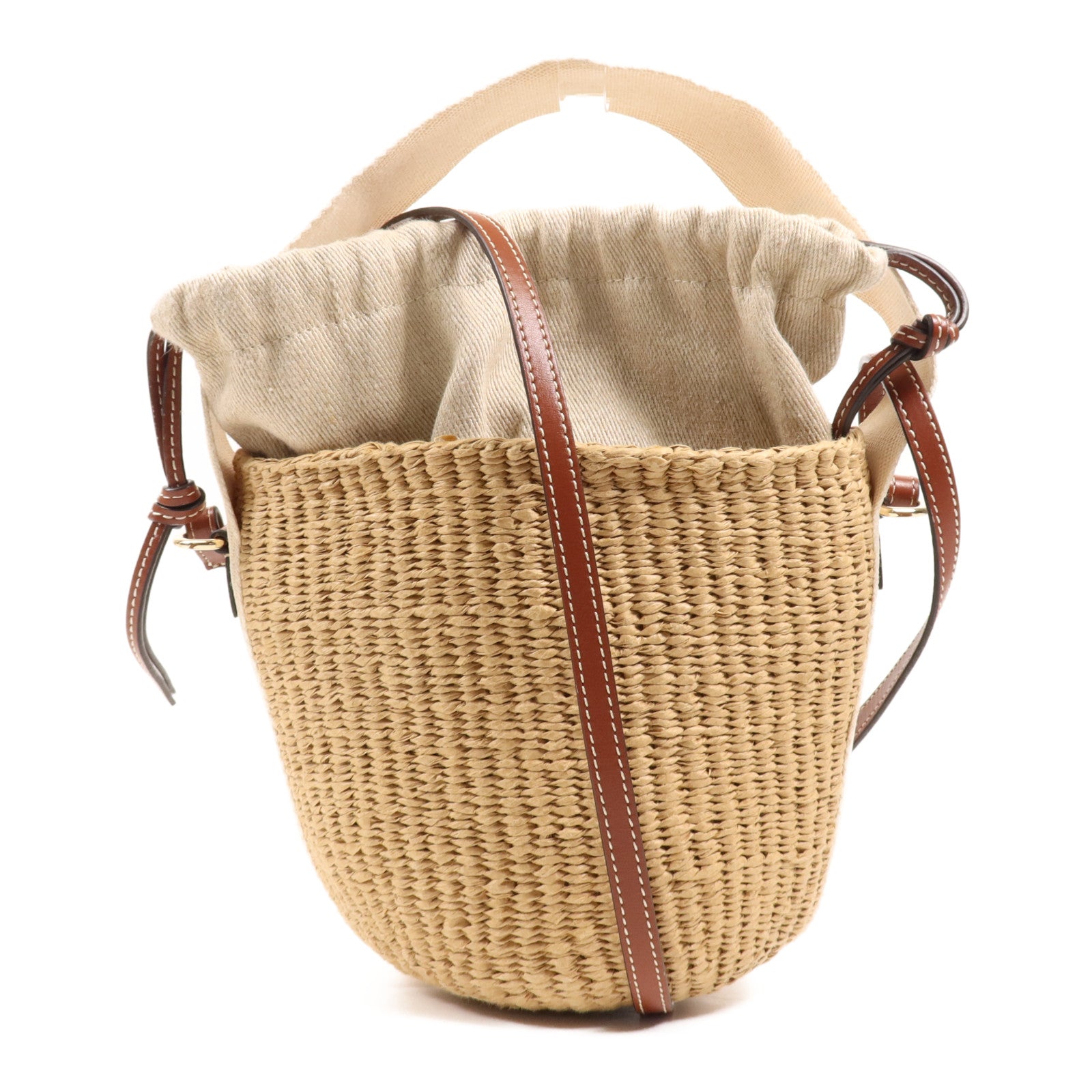 Chloe Raffia Woody Bucket金扣手挽肩背兩用袋